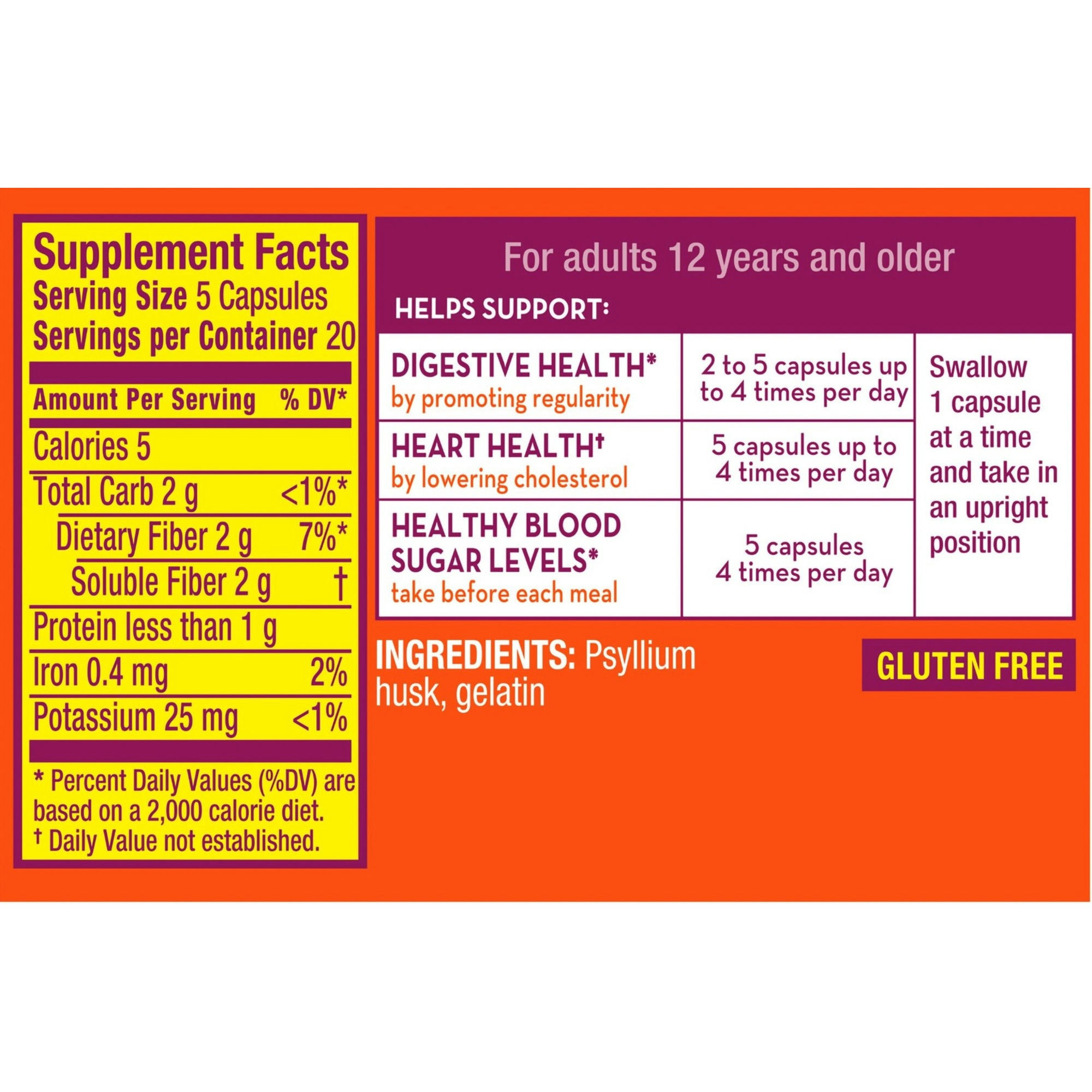 Metamucil 3 in 1 Psyllium Husk Fiber Supplement