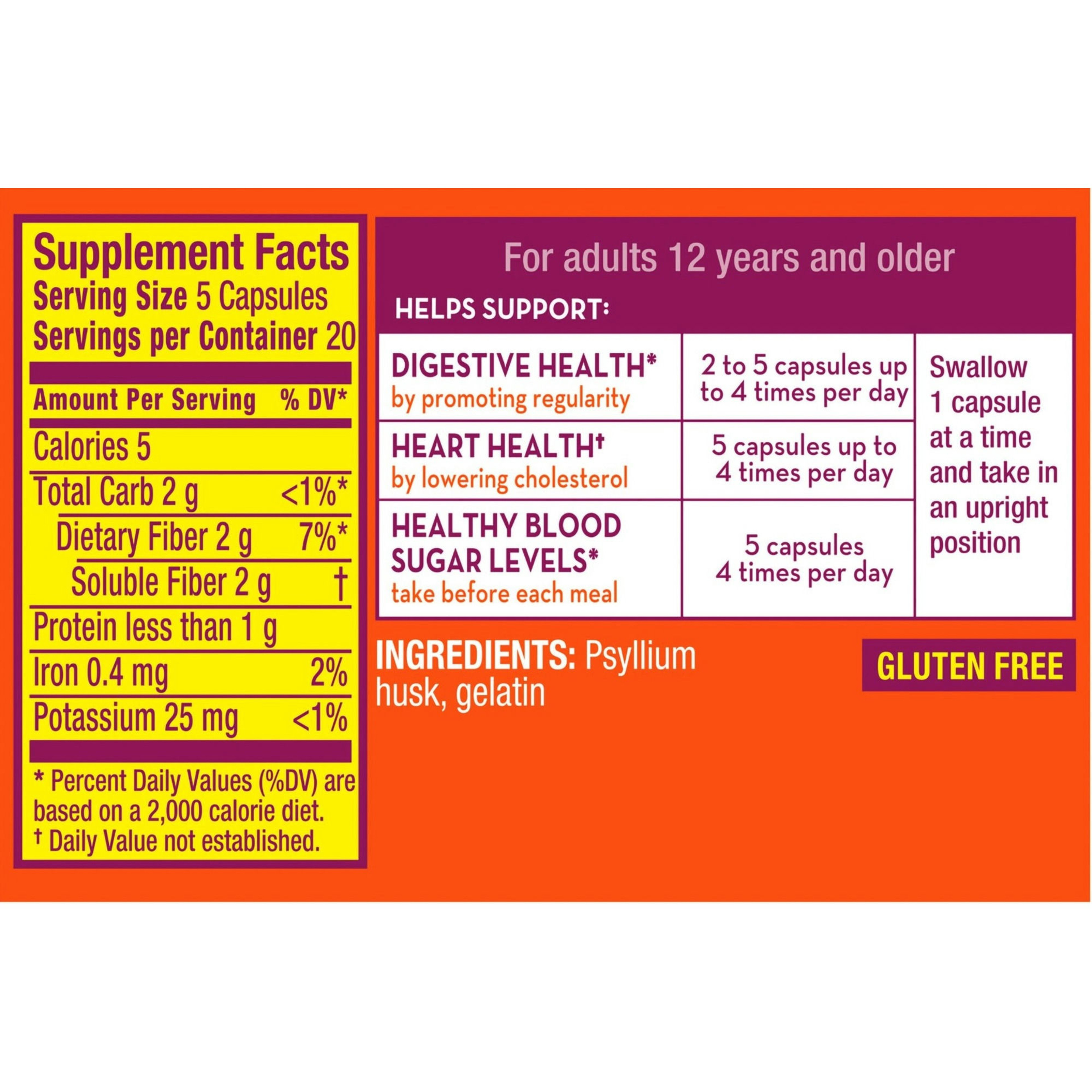 Metamucil 3 in 1 Psyllium Husk Fiber Supplement
