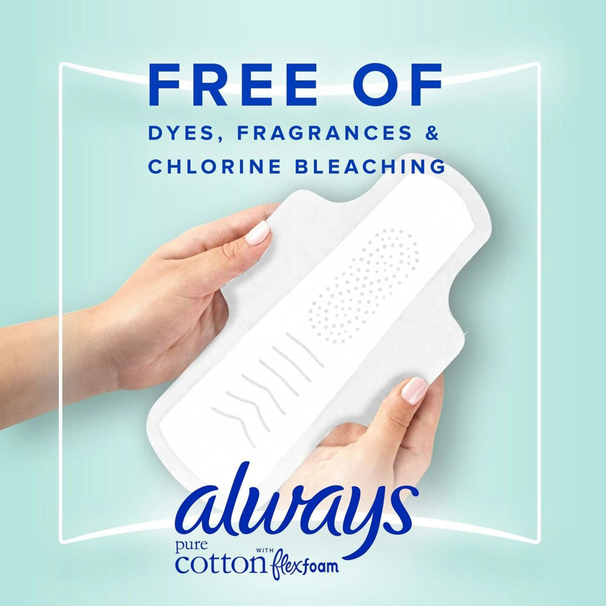 Always Pure Cotton Pads with FlexFoam, Heavy