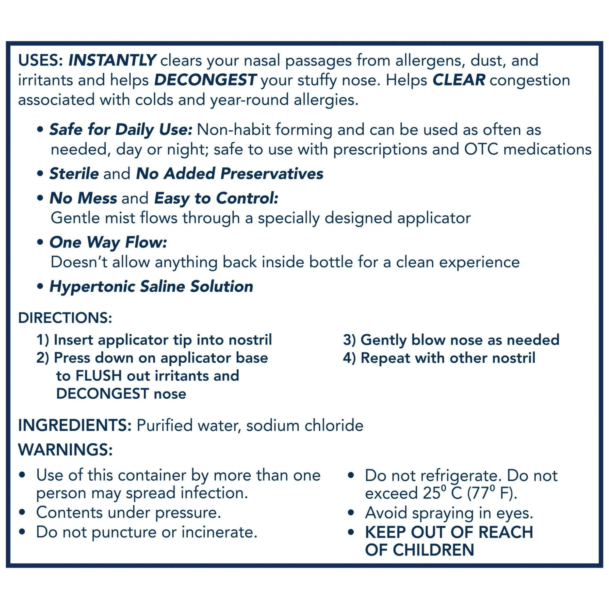 Vicks Sinex Saline Ultra Fine Nasal Mist