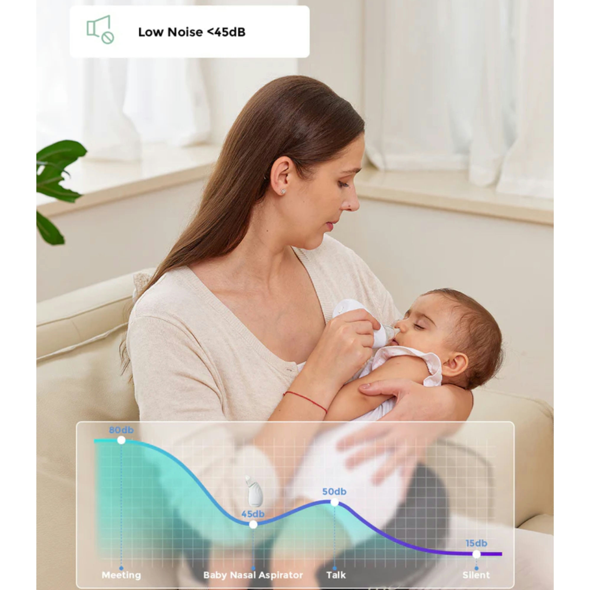 Momcozy Portable Baby Nasal Aspirator with Long Battery Life