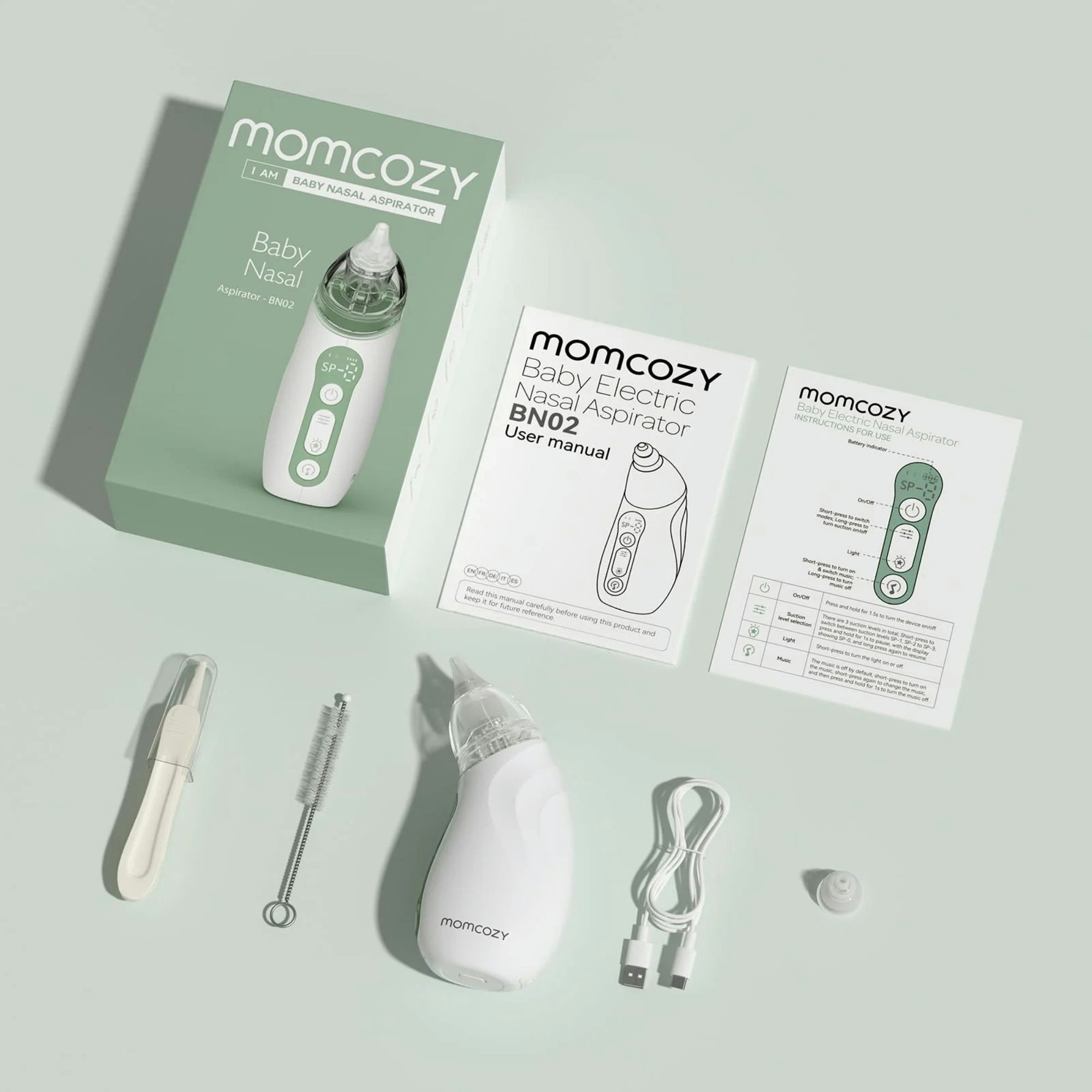 Momcozy Portable Baby Nasal Aspirator with Long Battery Life