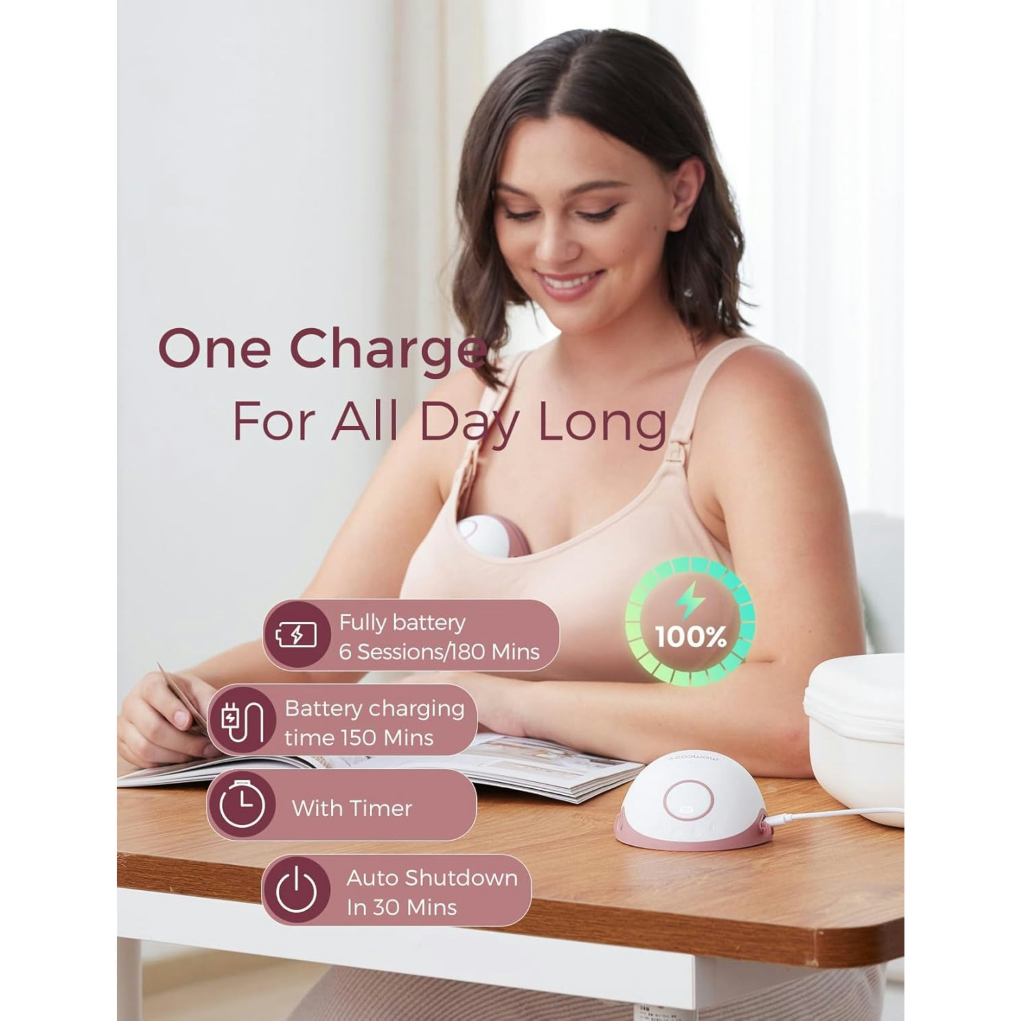 Momcozy Mobile Style Hands-free M6 Wearable Breast Pump