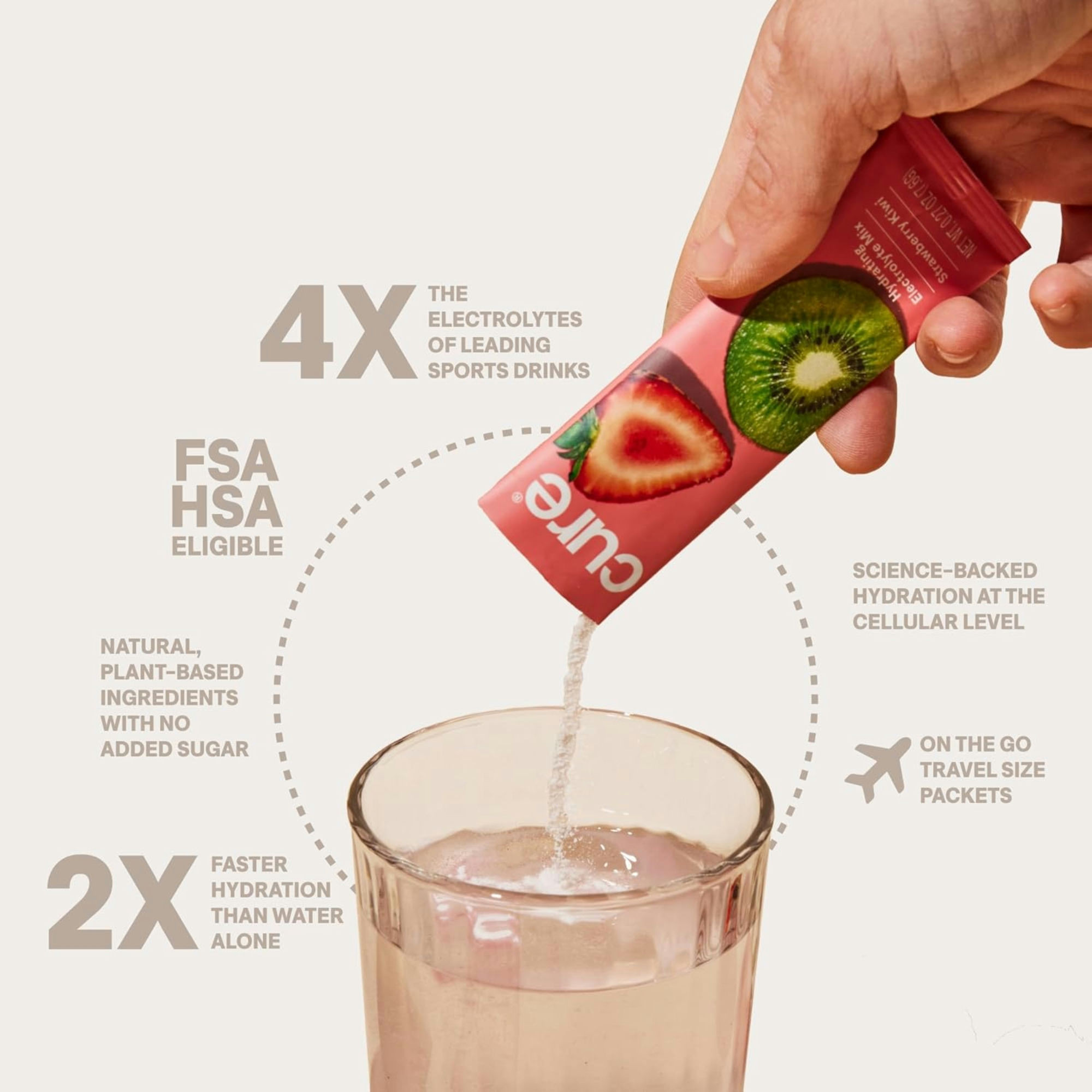 Cure Hydration Electrolyte Drink Mix, Blood Orange