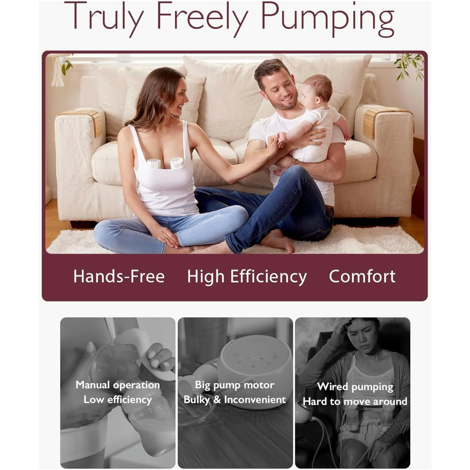 Momcozy Double S12 Pro Hands-Free Wearable Electric Breast Pump