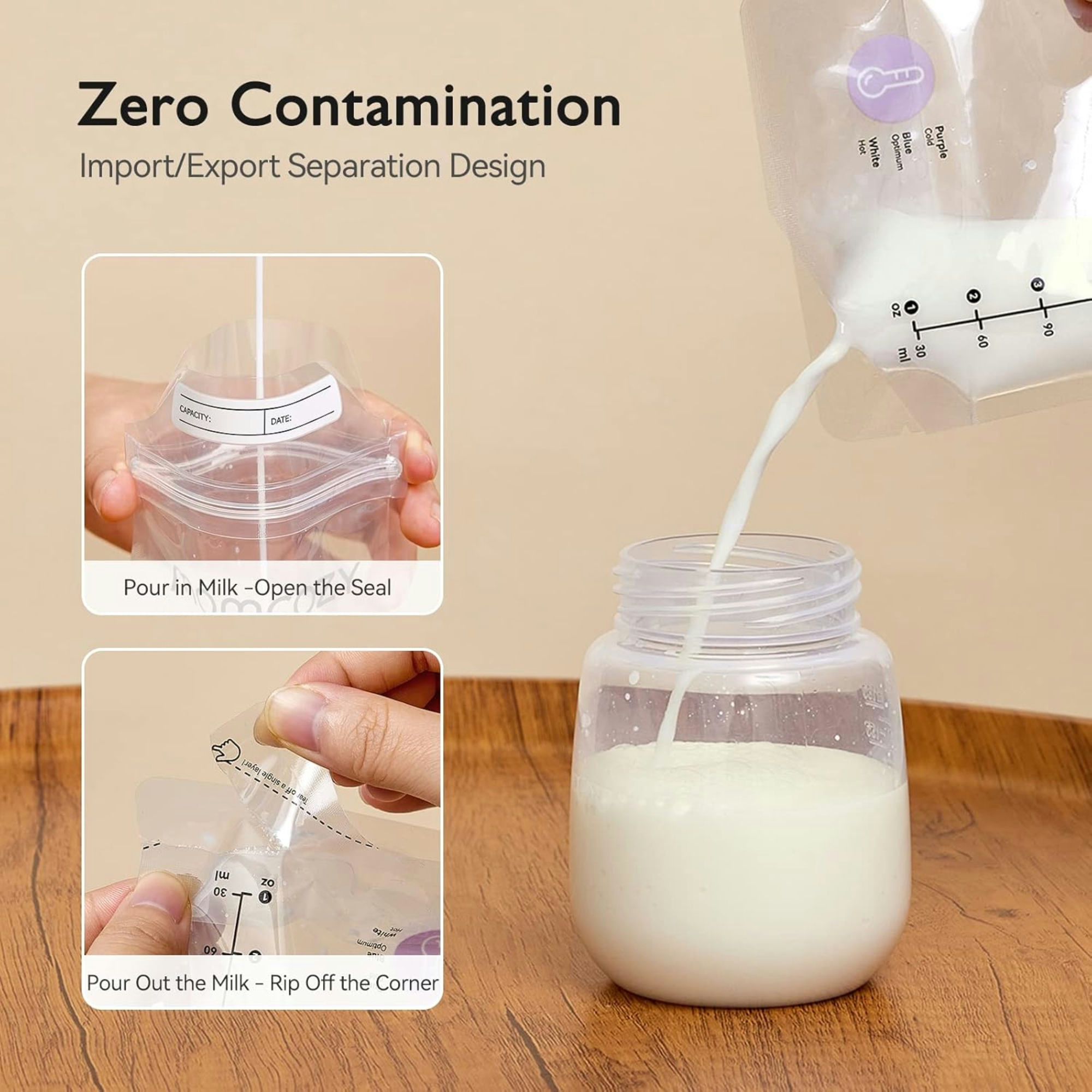 Momcozy Temp-Sensing Breast Milk Storage Bag