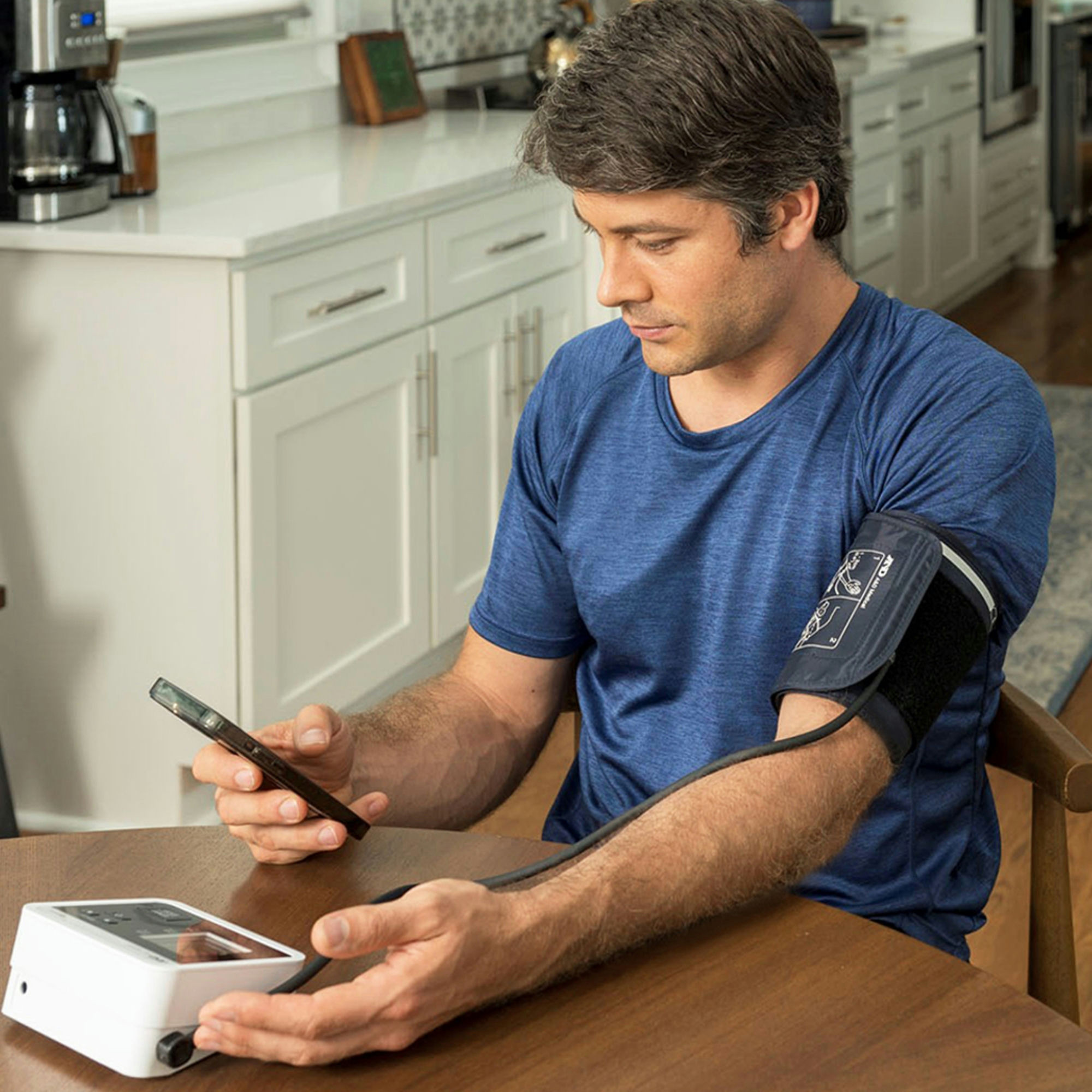 A&D Medical Multi-User Bluetooth Upper Arm Blood Pressure Monitor with Wide Range Cuff