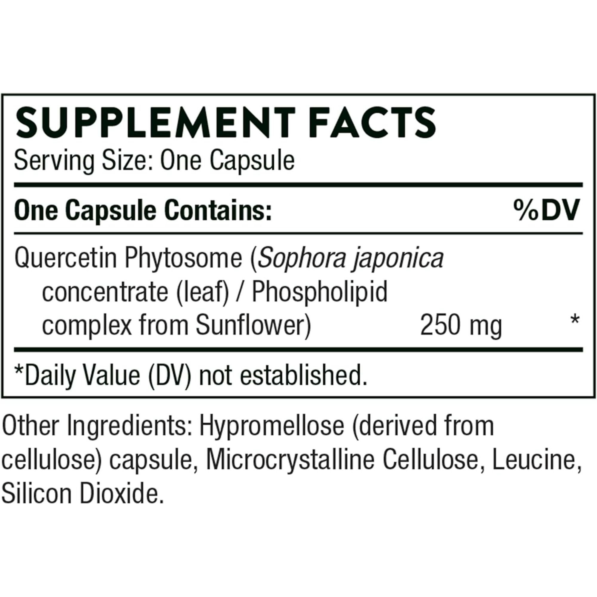Thorne Quercetin Phytosome Dietary Supplement, 250 mg