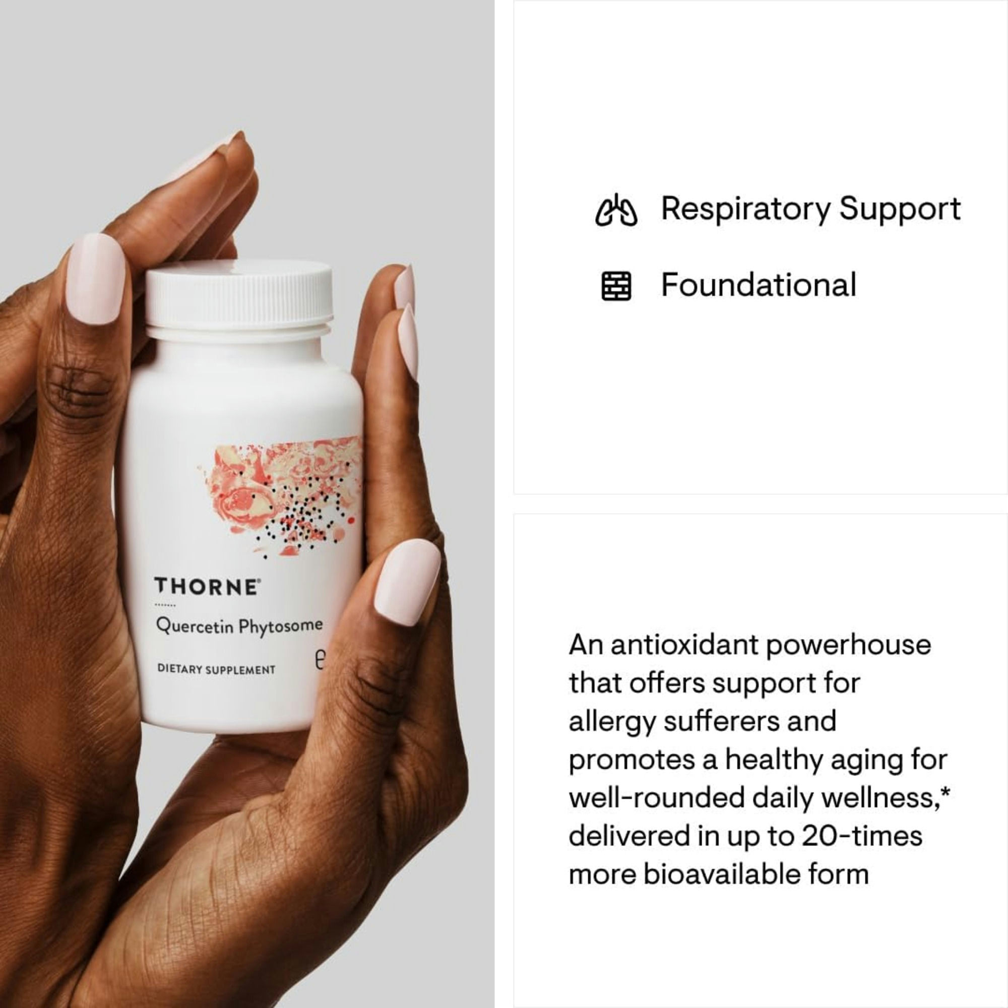 Thorne Quercetin Phytosome Dietary Supplement, 250 mg