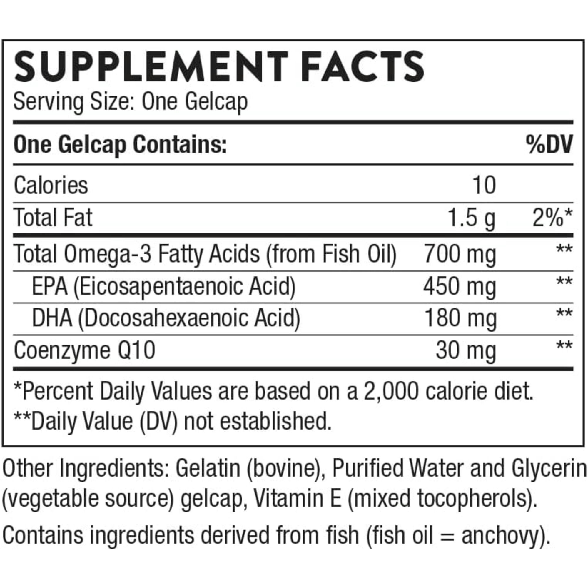 Thorne Omega-3 with CoQ10 Dietary Supplement