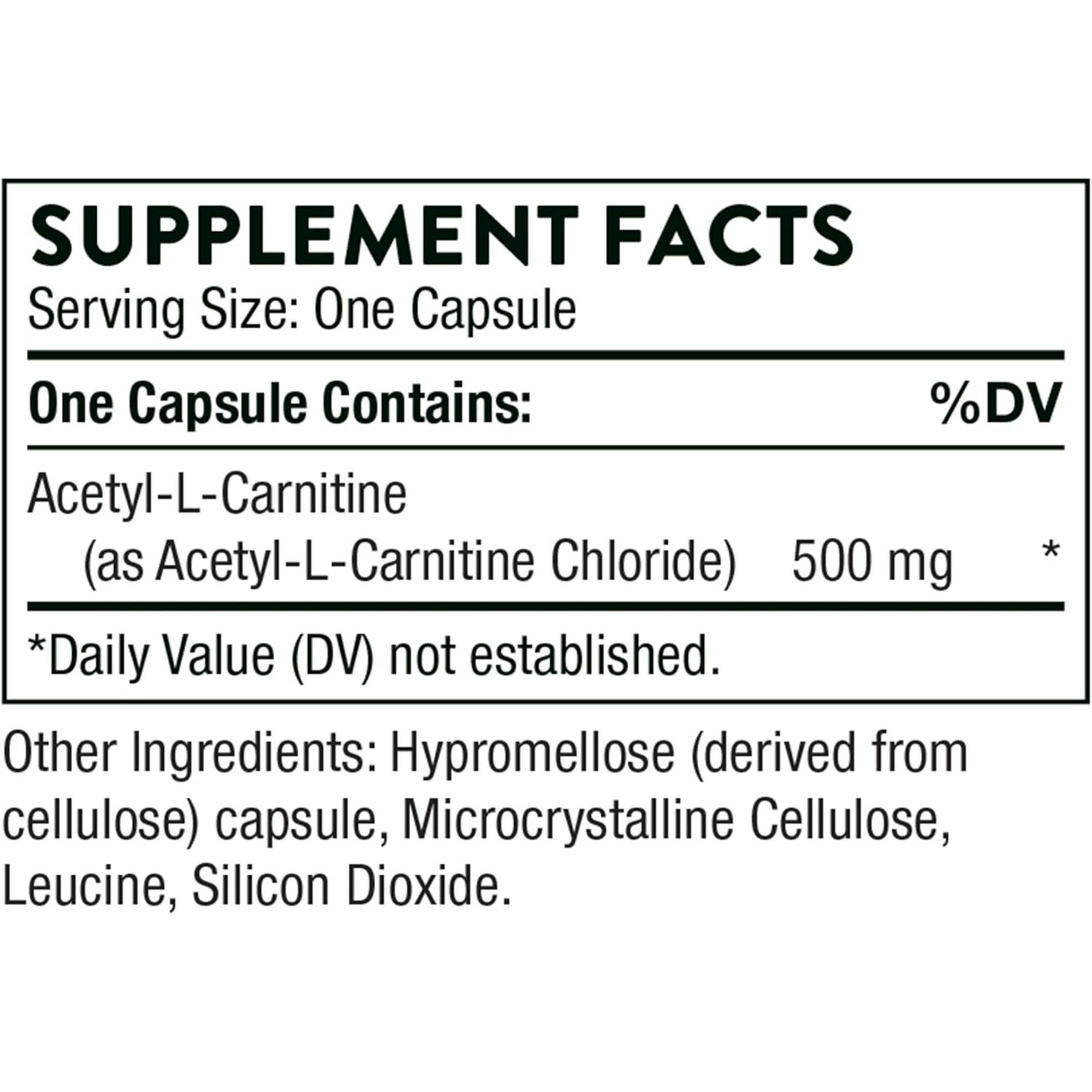 Thorne Acetyl-L-Carnitine Dietary Supplement, 500 mg