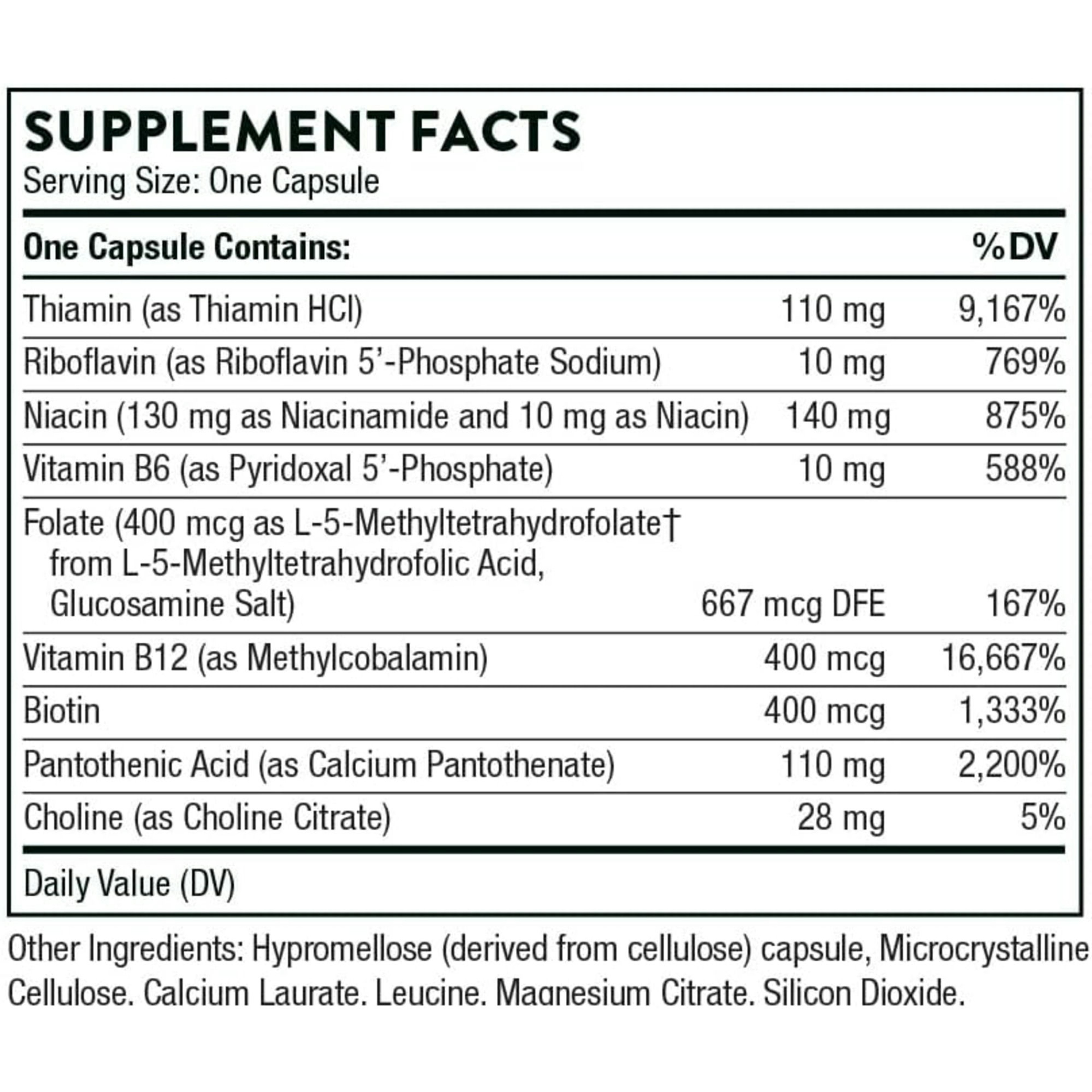 Thorne Basic B-Complex Dietary Supplement