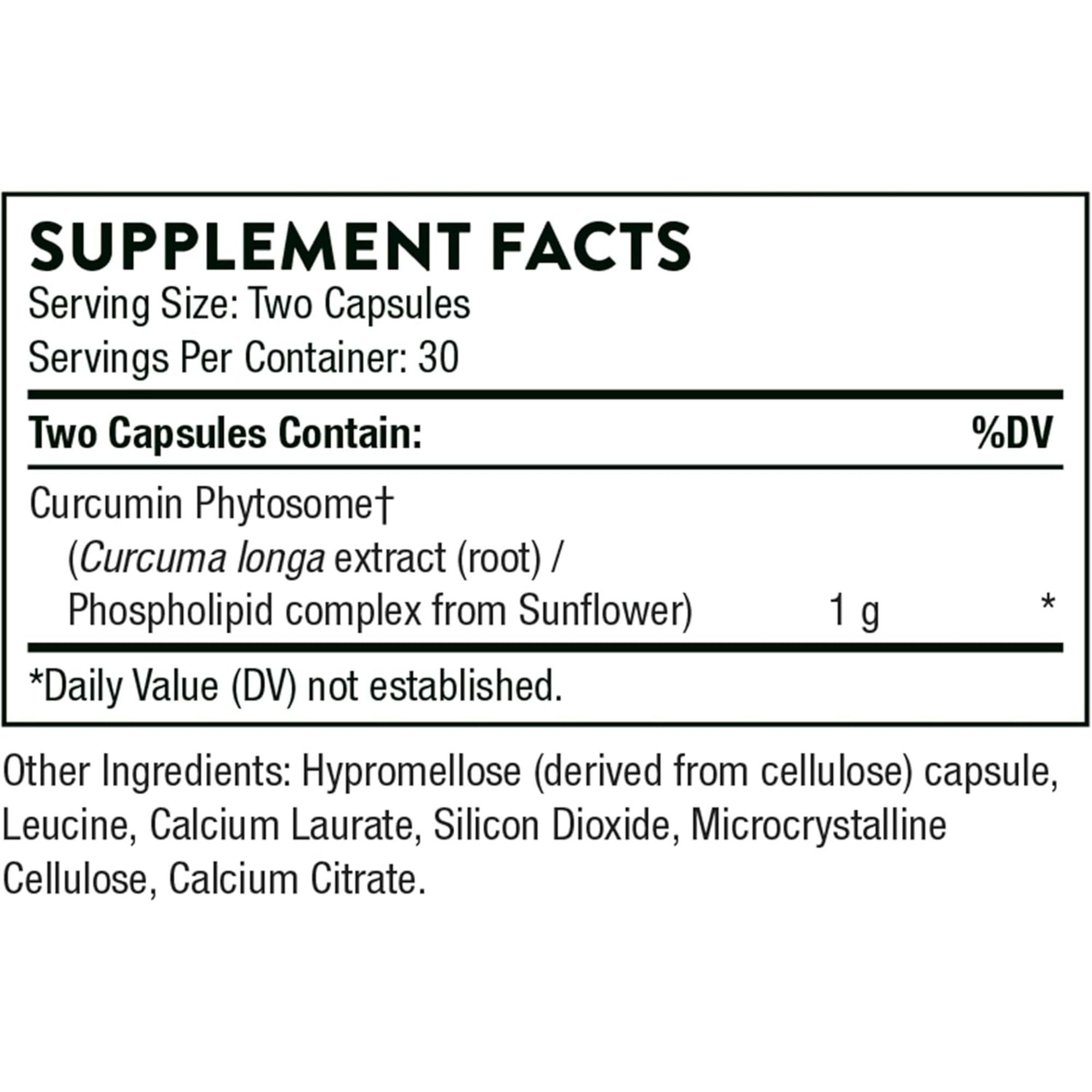 Thorne Curcumin Phytosome Dietary Supplement, 1000 mg