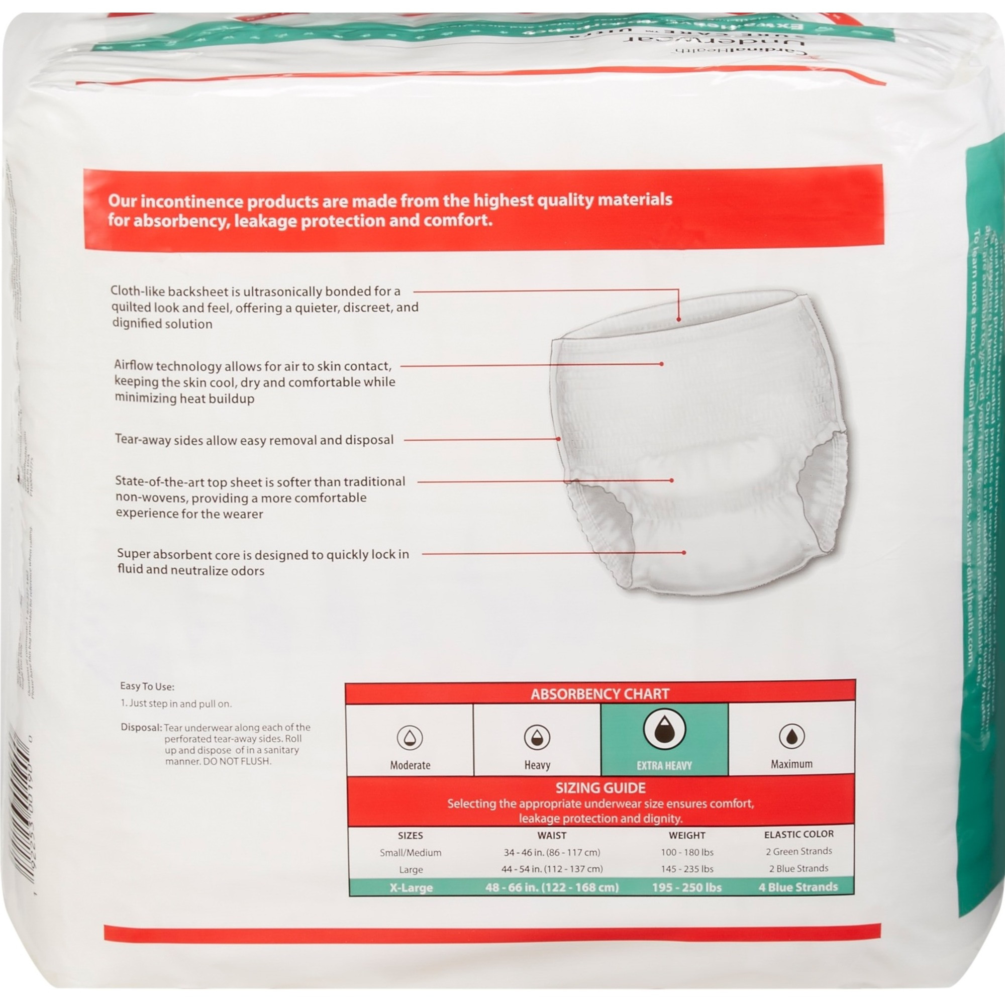 Cardinal Health Sure Care Ultra Pull-Up Underwear, Extra Heavy