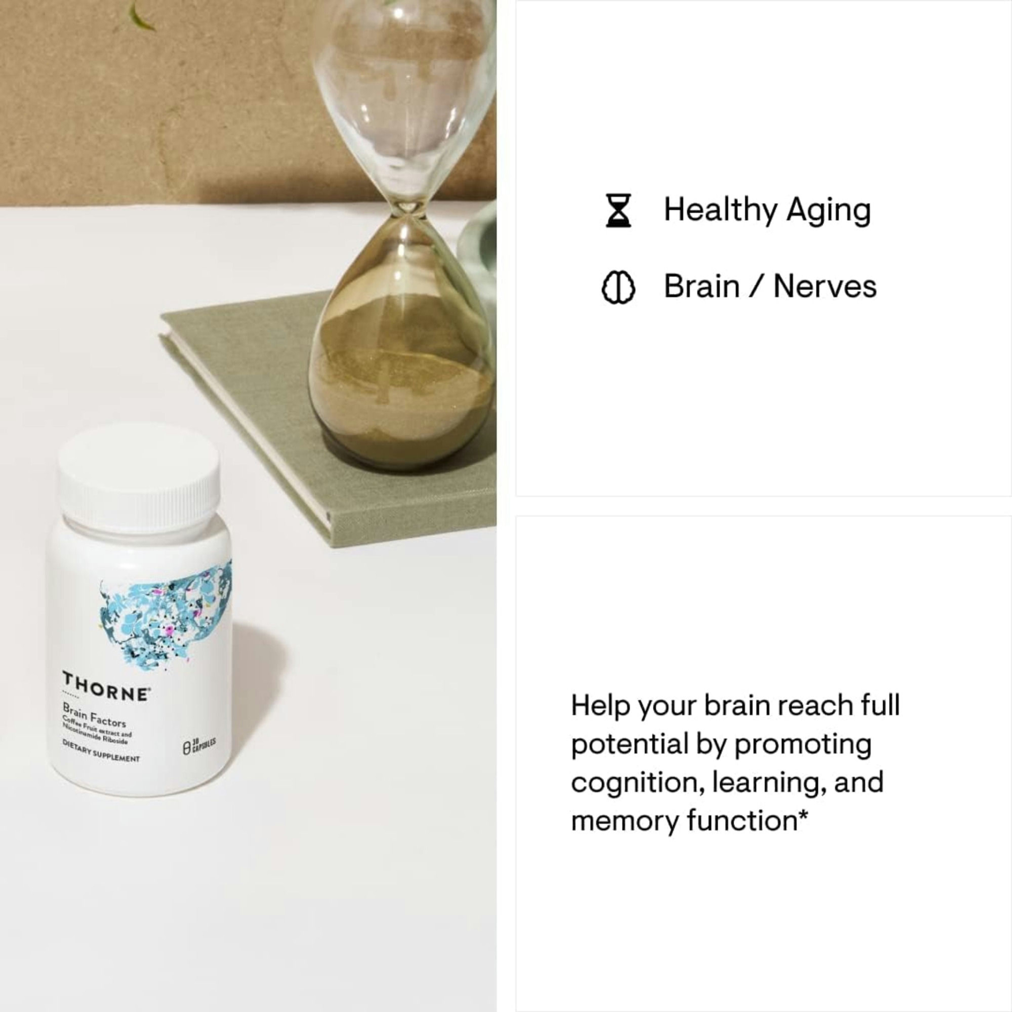 Thorne Brain Factors Coffee Fruit Extract and Nicotinamide Riboside Dietary Supplement