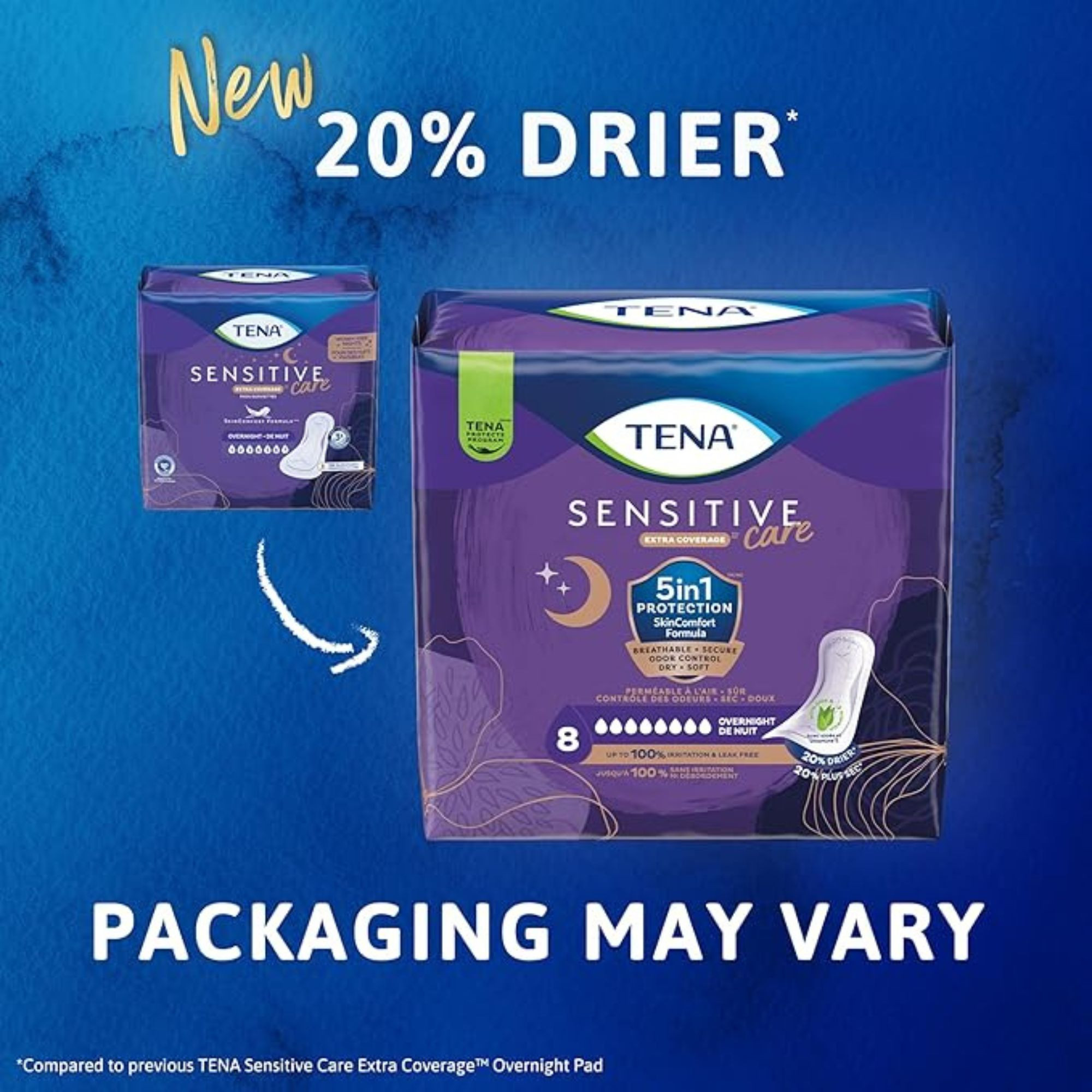 TENA Intimates Overnight Incontinence Pads, Maximum Absorbency