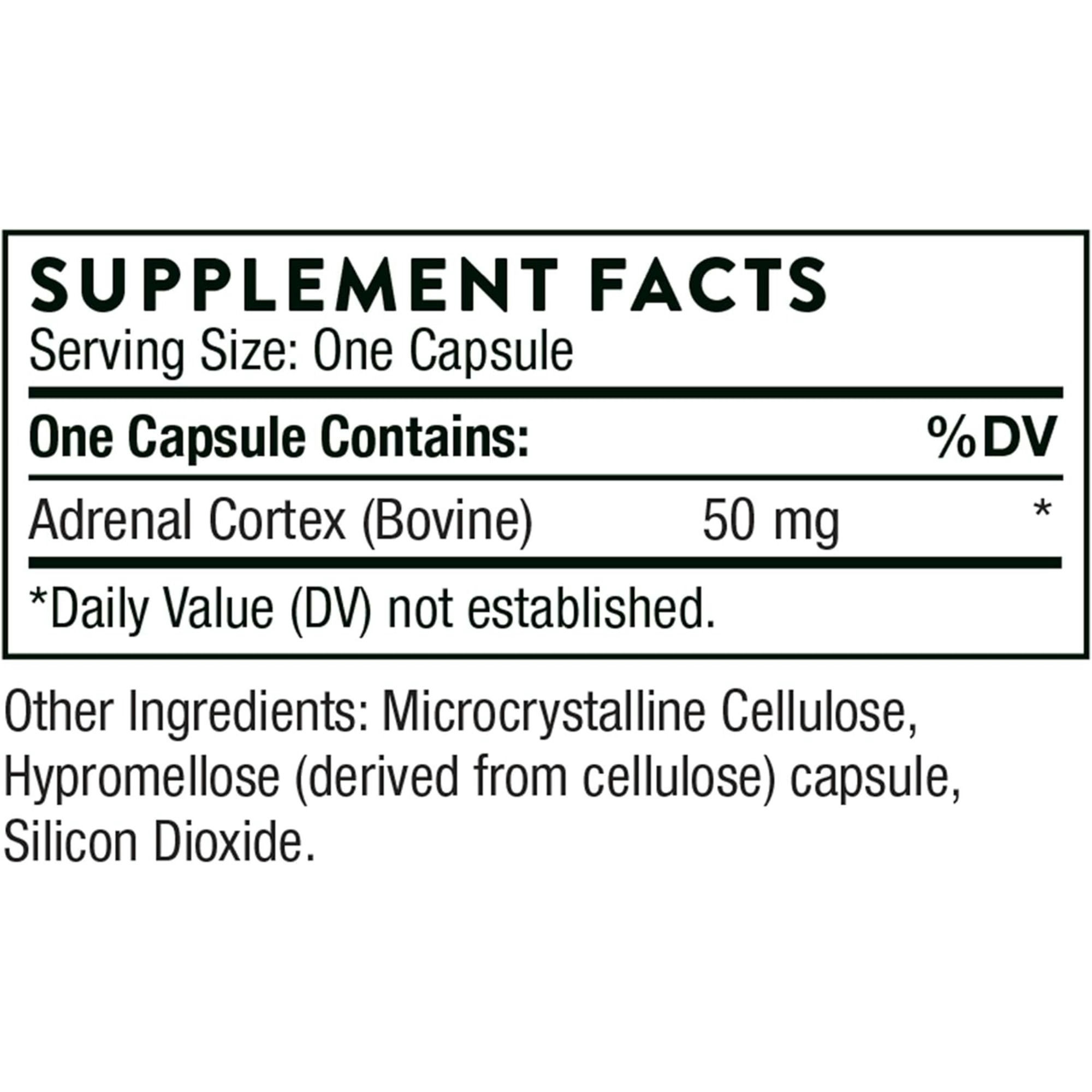Thorne Adrenal Cortex Dietary Supplement, 50 mg