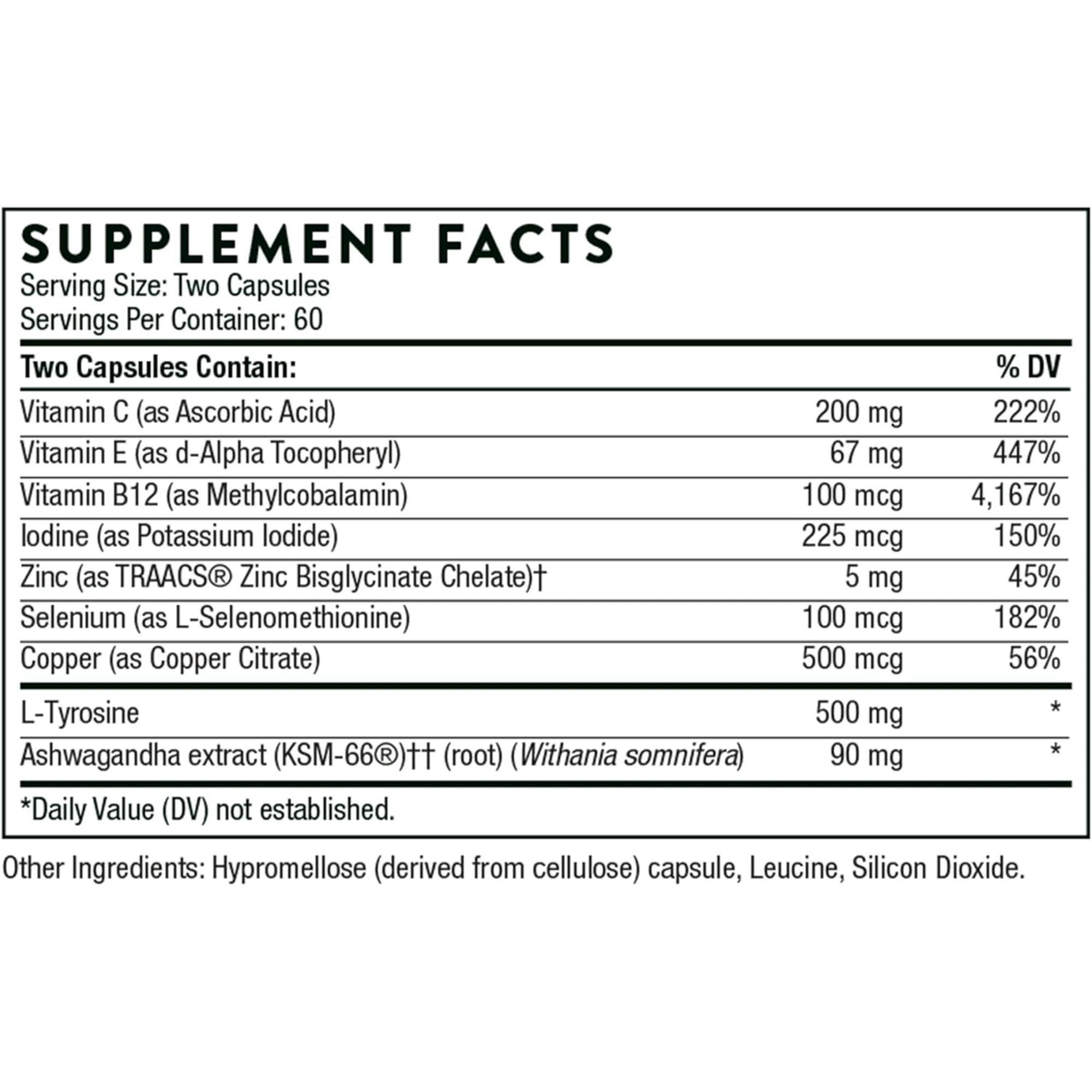 Thorne Thyrocsin Thyroid Cofactors Dietary Supplement