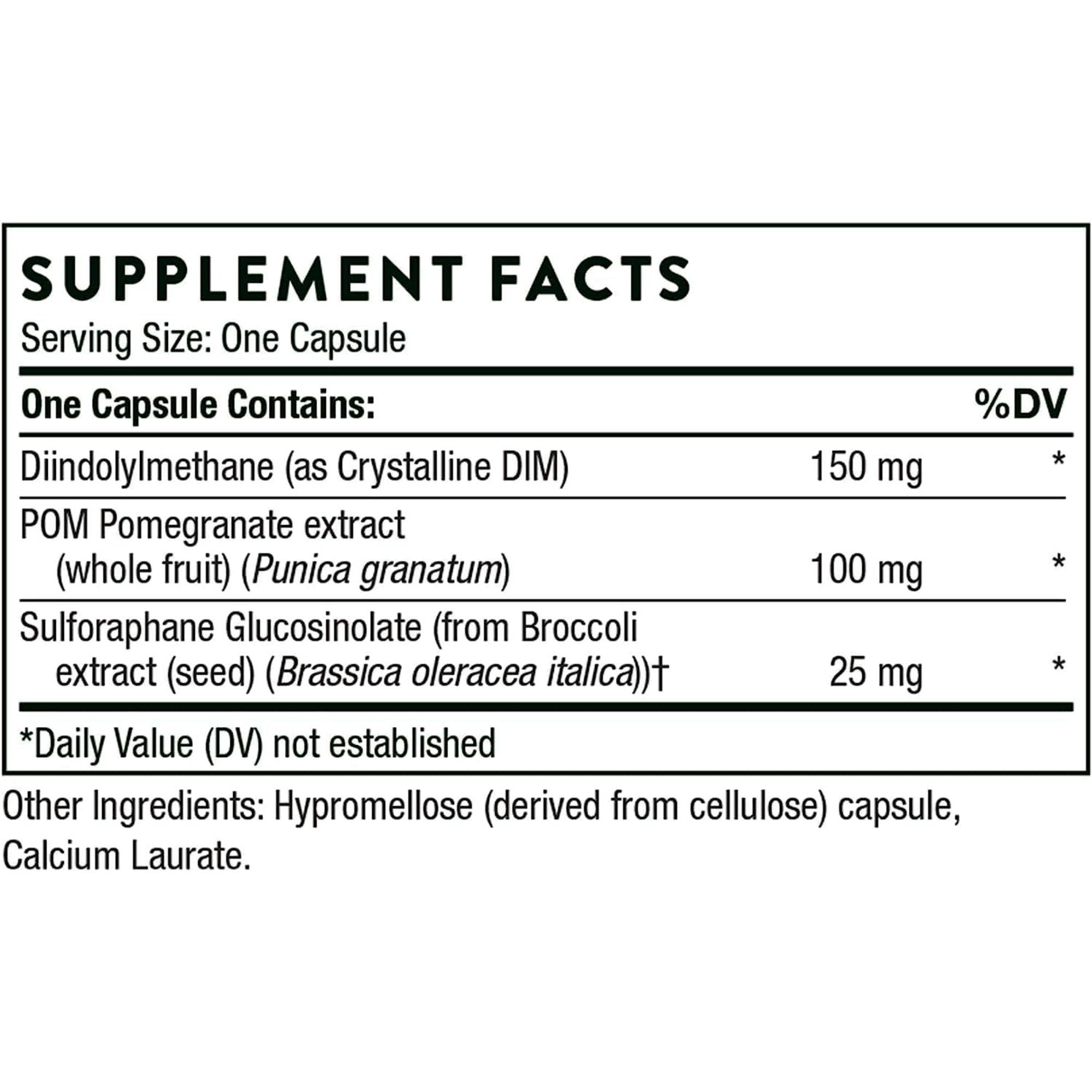 Thorne Hormone Advantage DIM with Pomegranate and Broccoli Extract Dietary Supplement