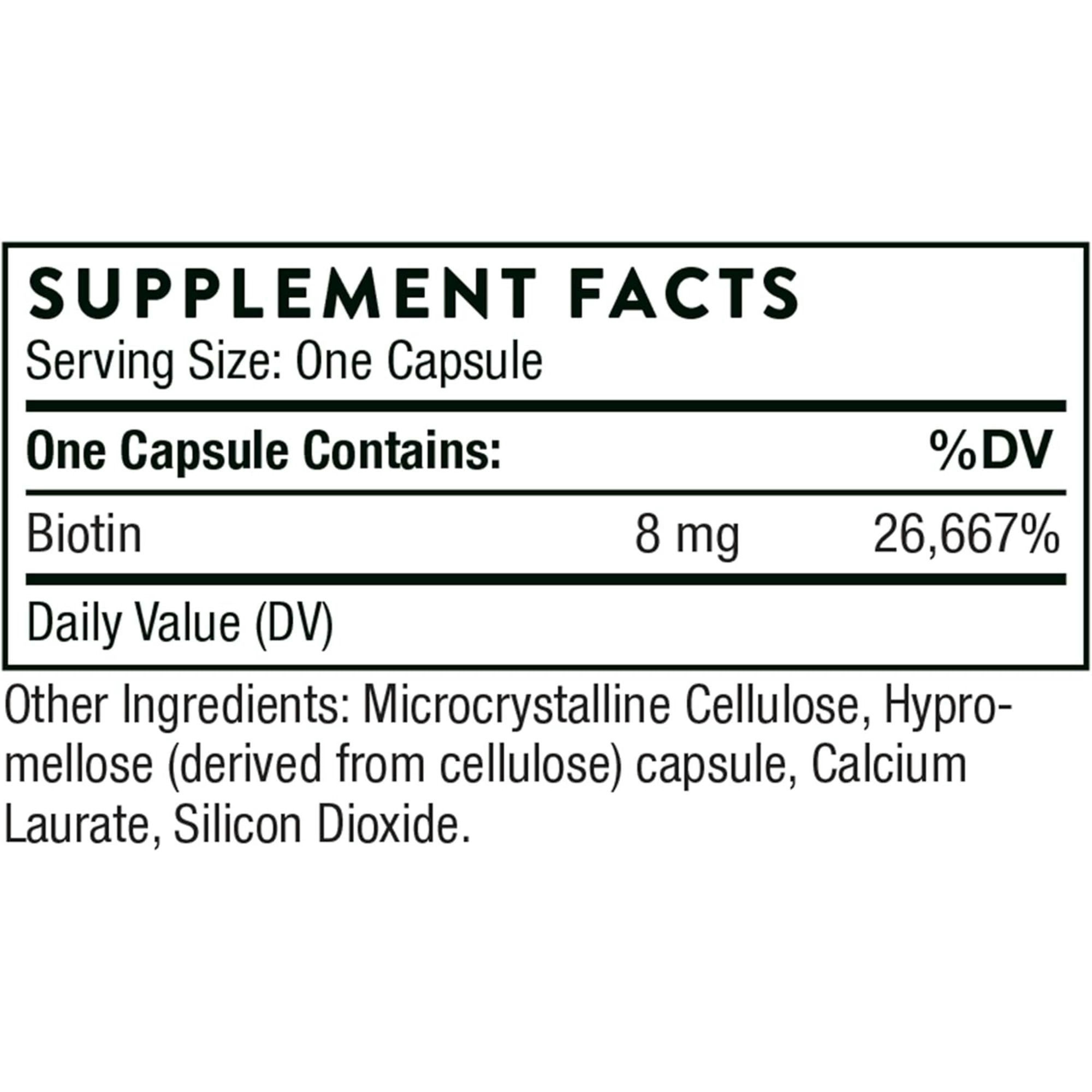 Thorne Biotin Dietary Supplement, 8000 mcg