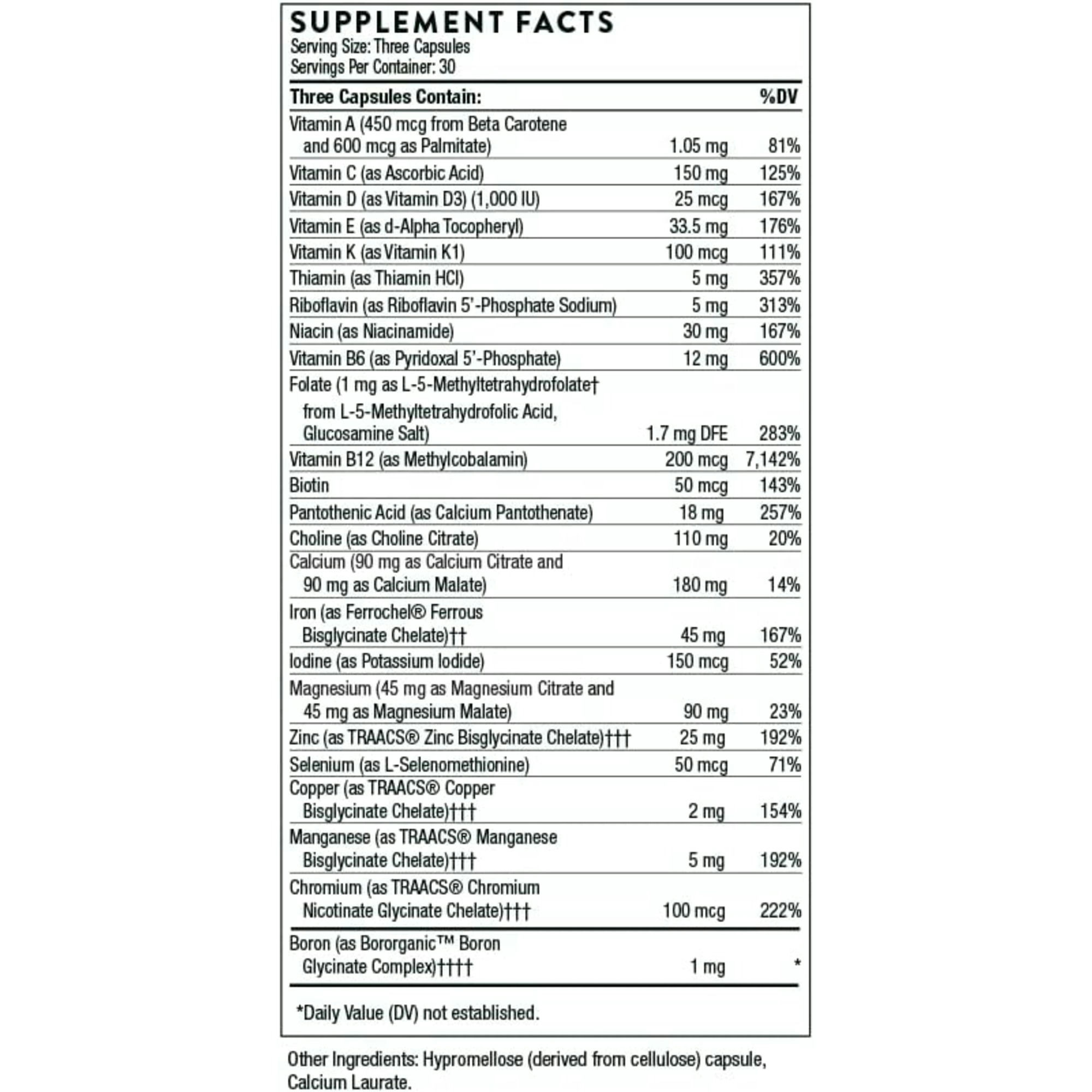 Thorne Basic Prenatal Dietary Supplement