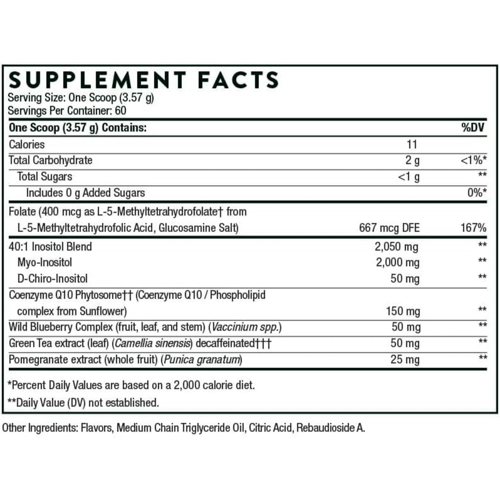 Thorne Ovarian Care Inositol Blend Dietary Supplement