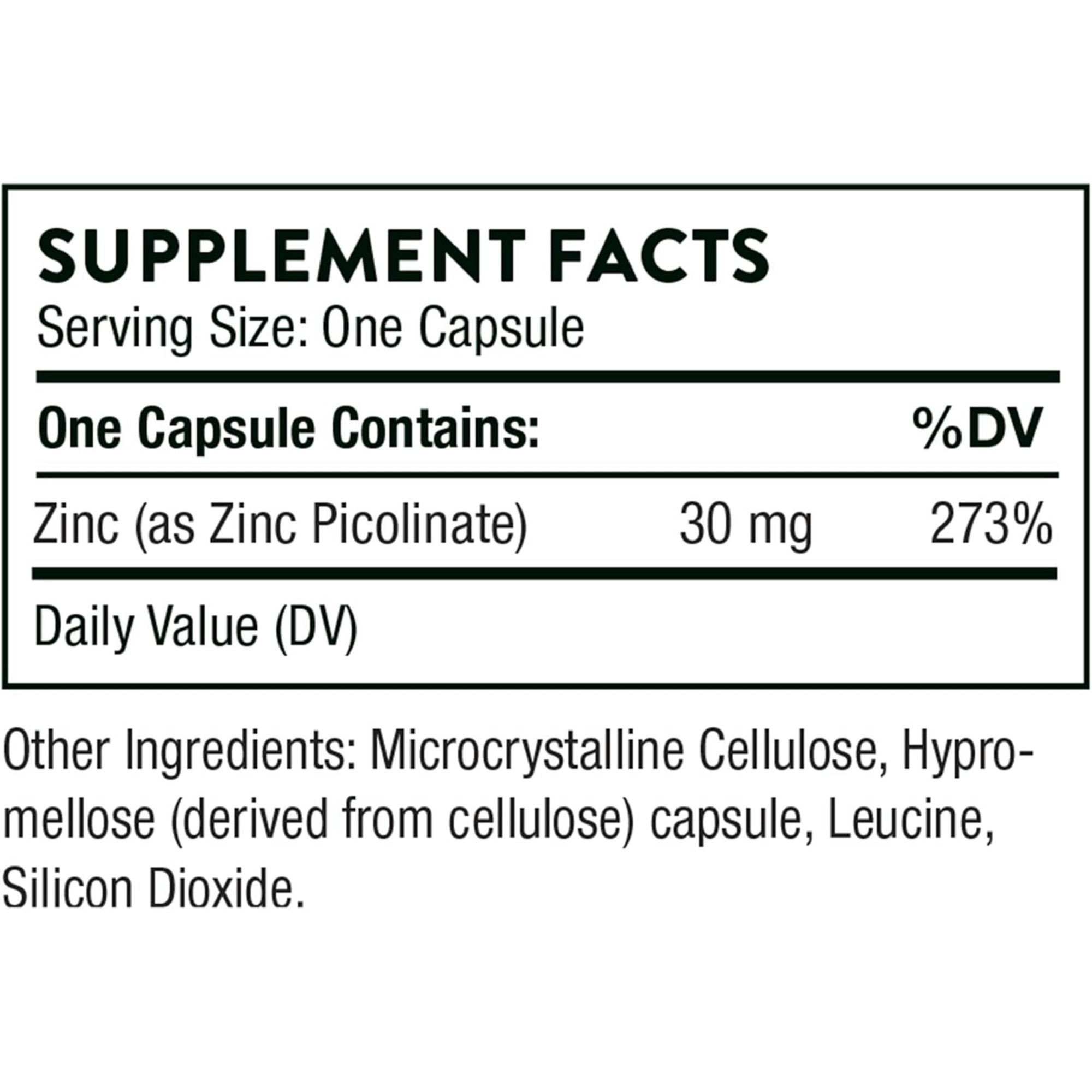 Thorne Zinc Picolinate Dietary Supplement, 15 mg