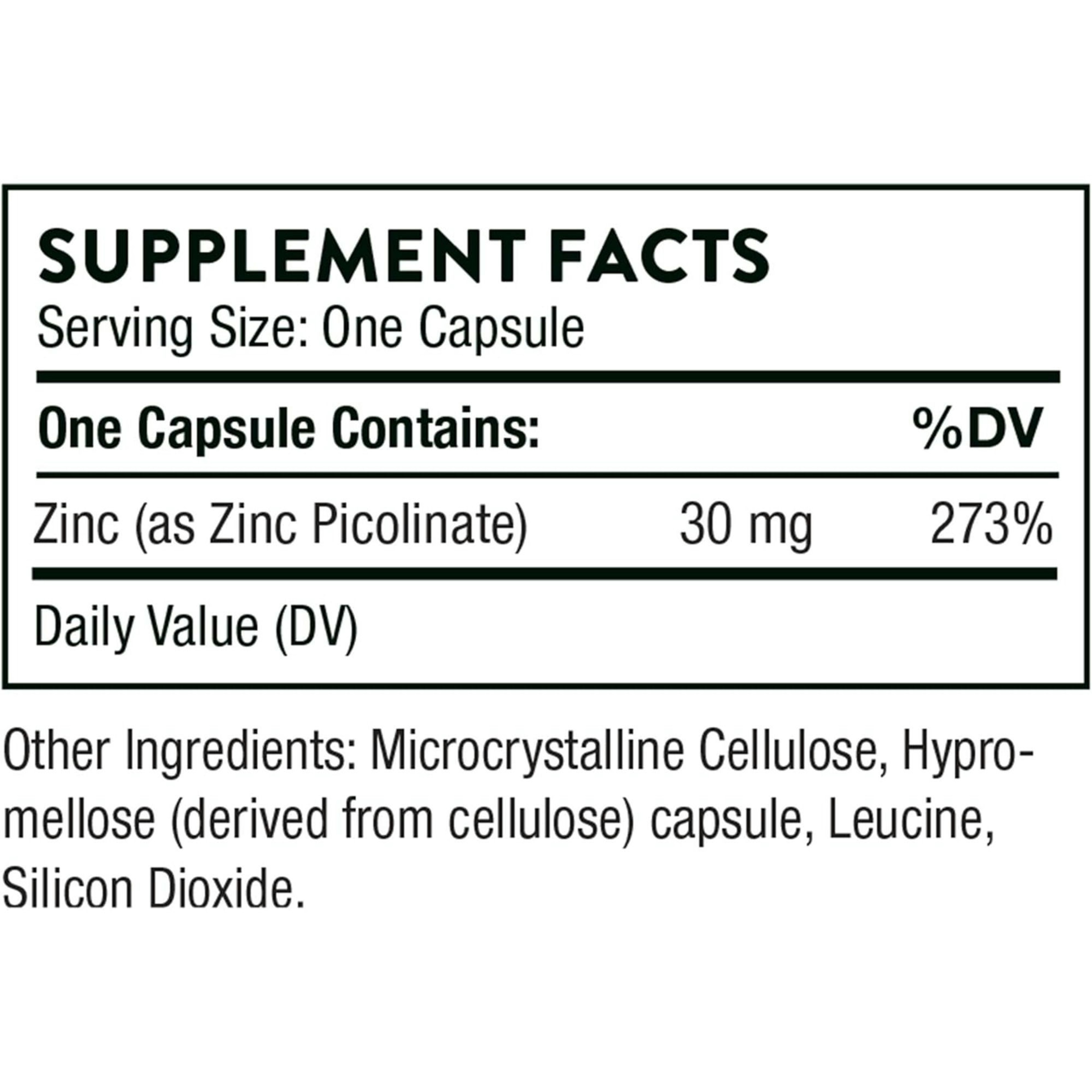 Thorne Zinc Picolinate Dietary Supplement, 15 mg