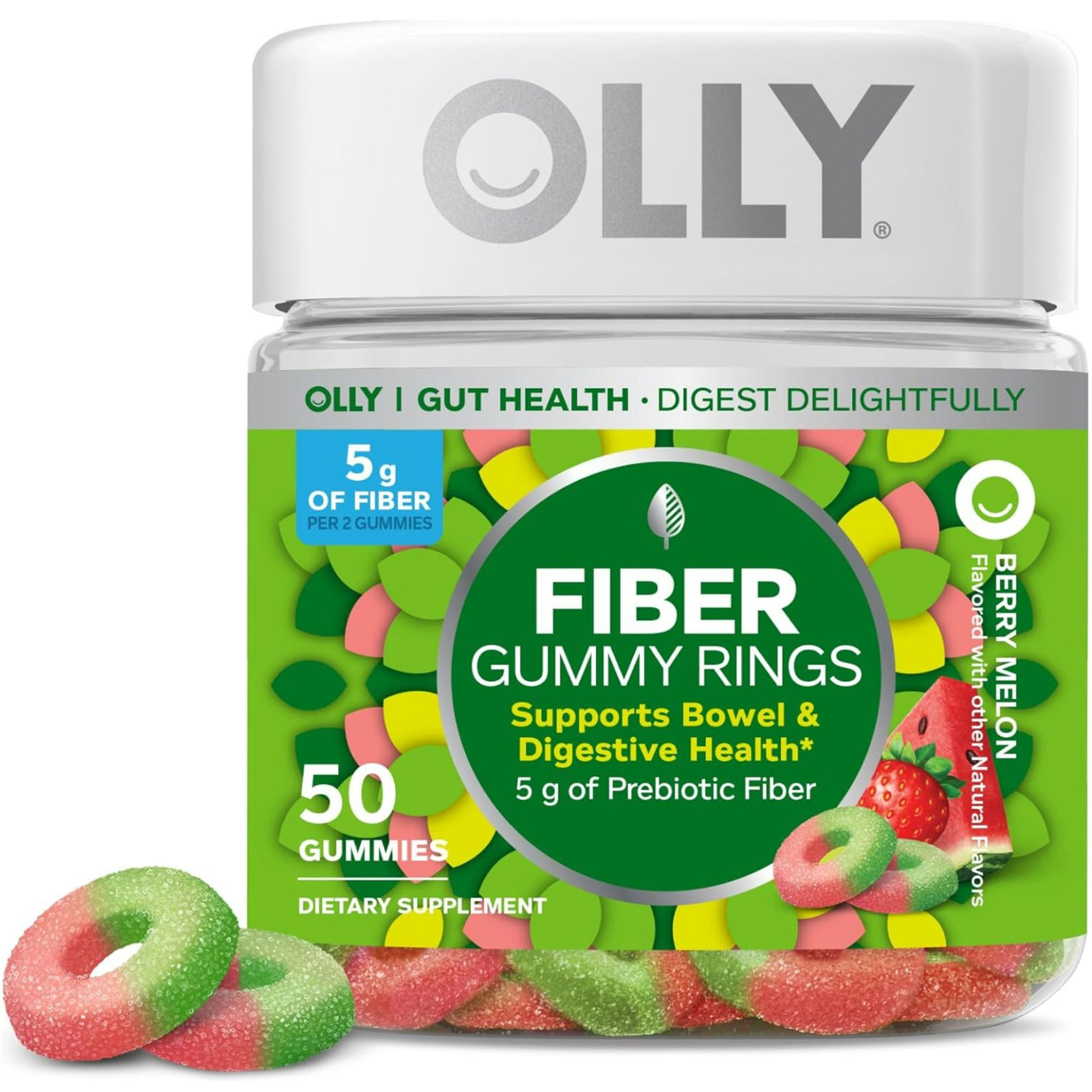 OLLY Fiber Digestive Support Gummy Rings