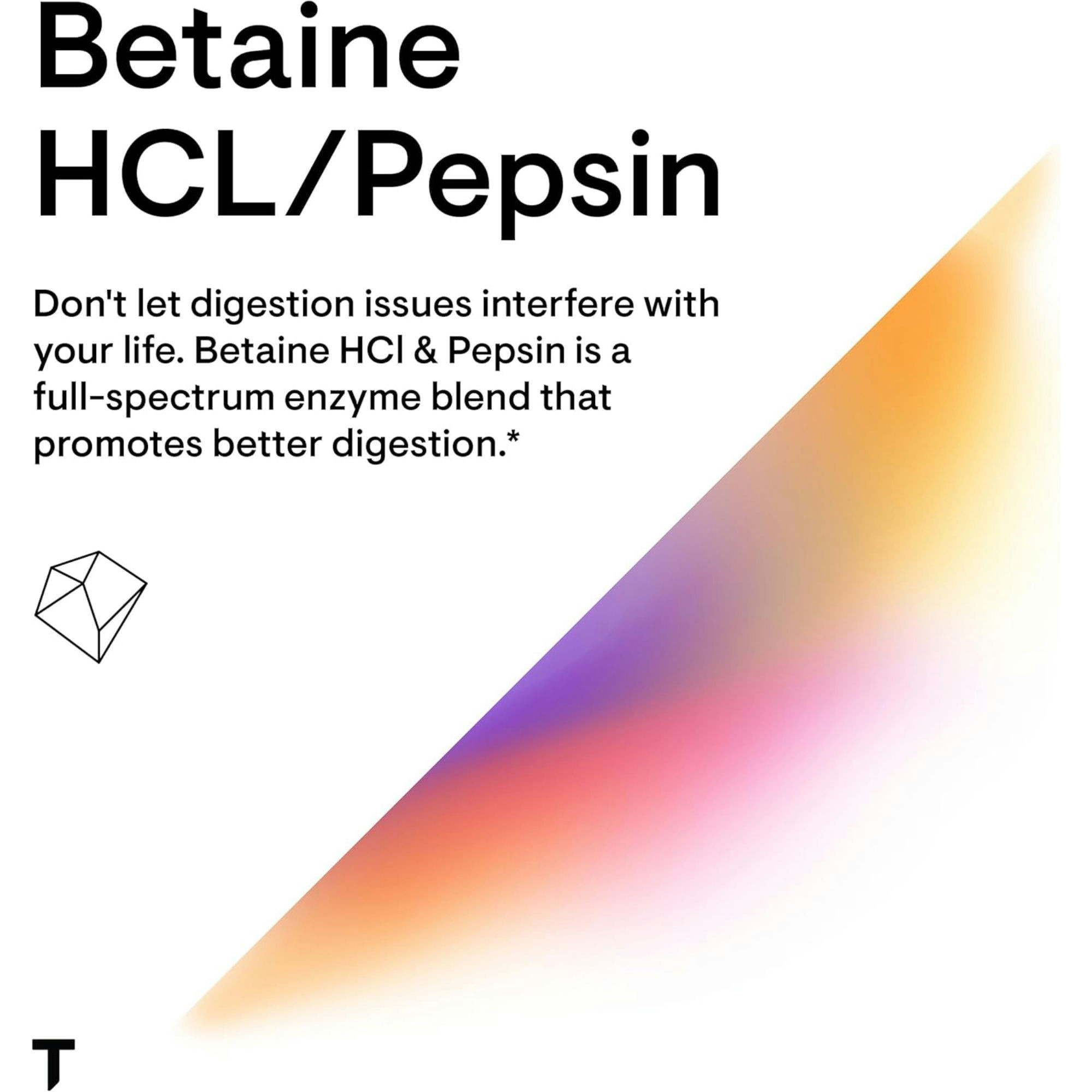 Thorne Betaine HCL & Pepsin Dietary Supplement