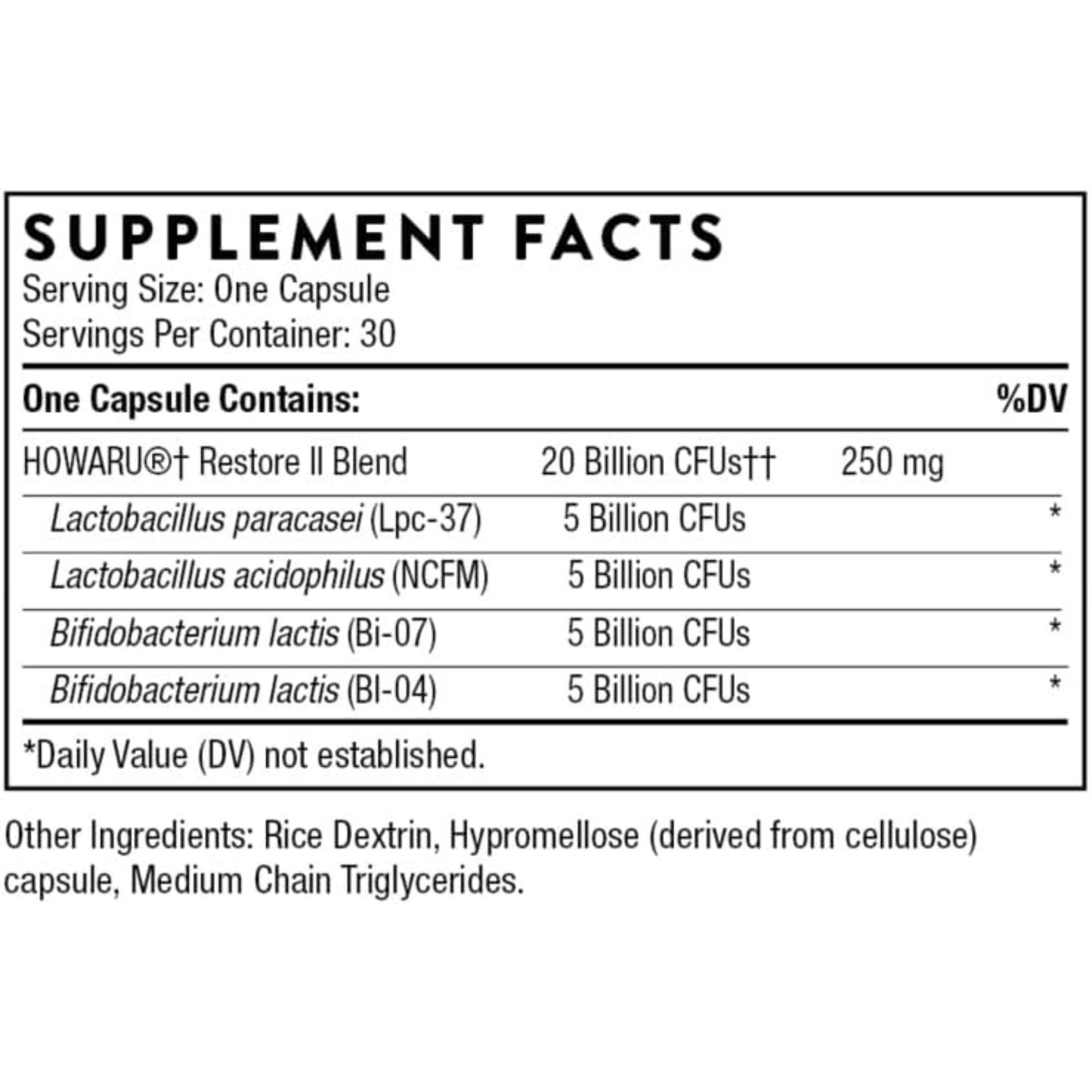 Thorne FloraSport 20B Multi-Strain Probiotic Dietary Supplement
