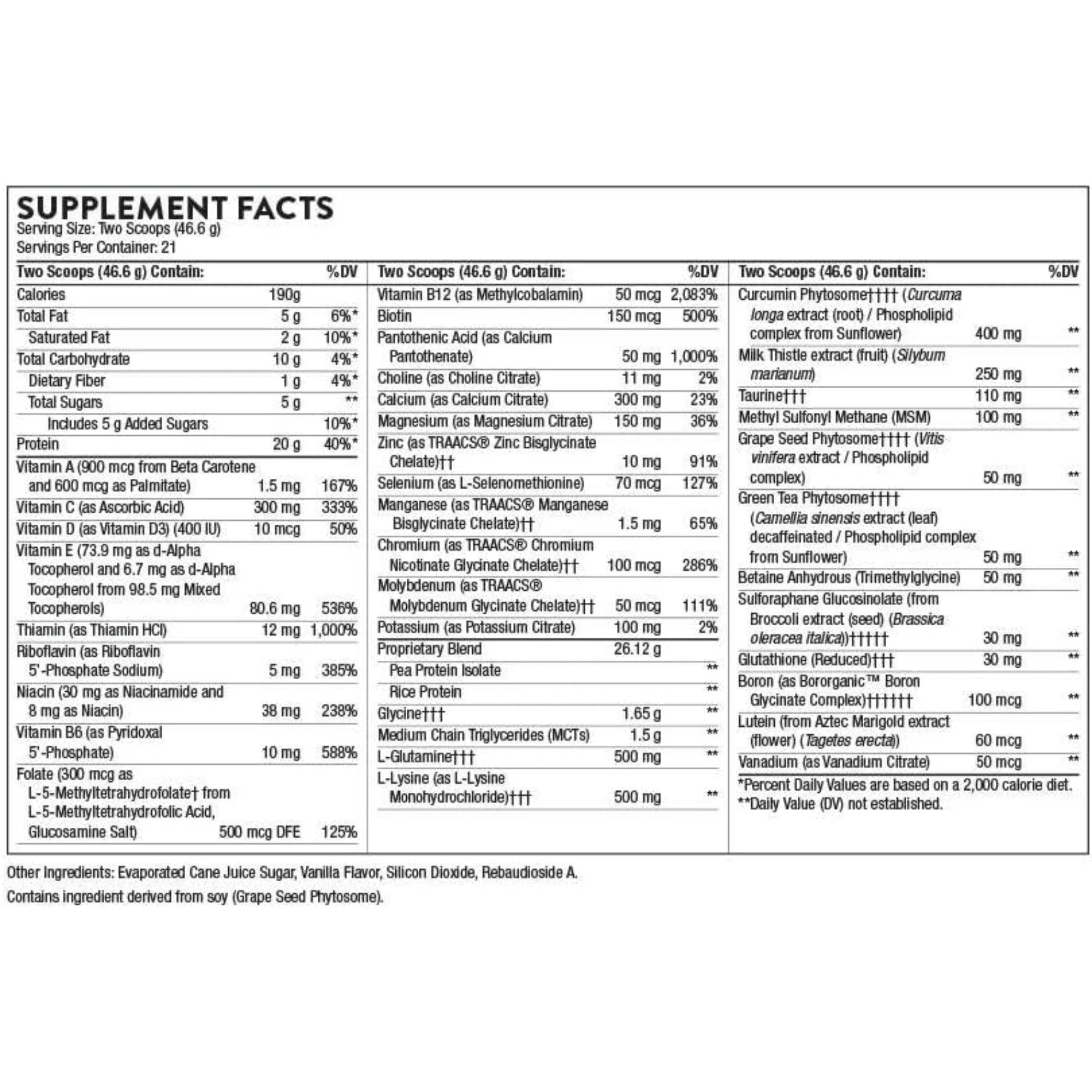 Thorne MediClear-SGS Plant-Based Protein Powder Dietary Supplement