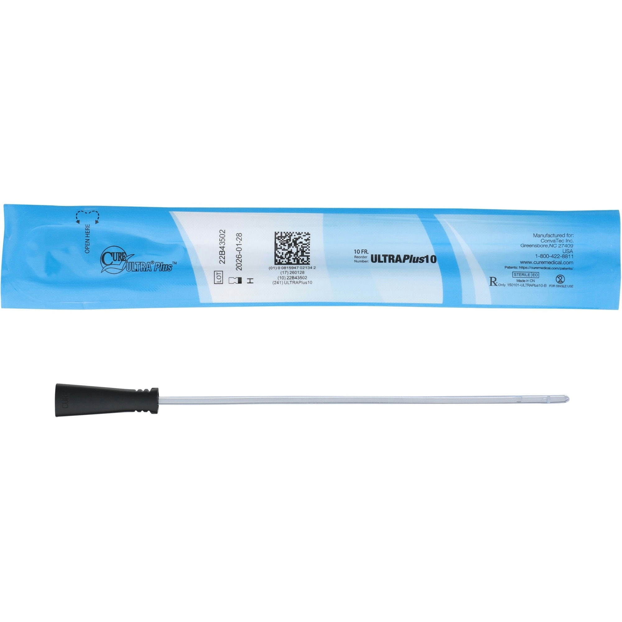Cure UltraPlus Straight Tip Female Catheter