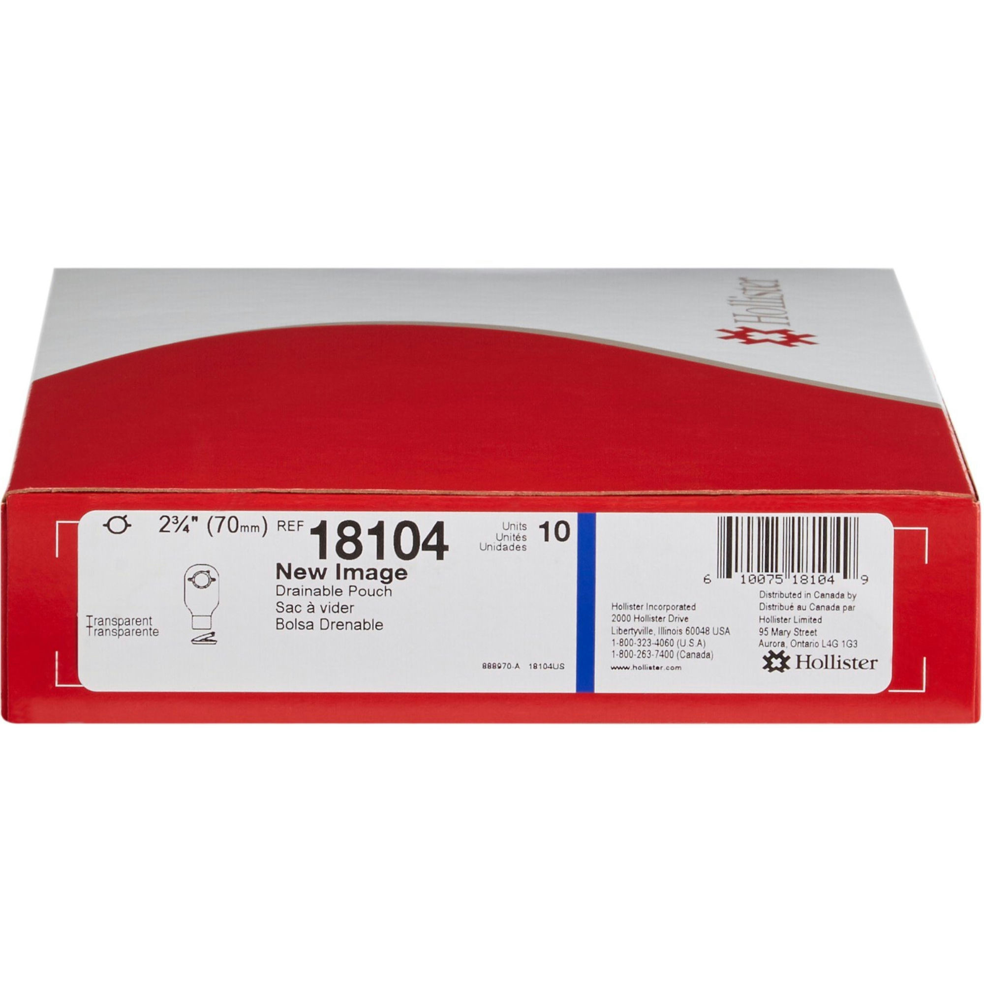 Hollister ストーマ用袋 58400 10個入り　２箱 Hollister New Image Two-Piece Drainable Ostomy Pouch with Clamp