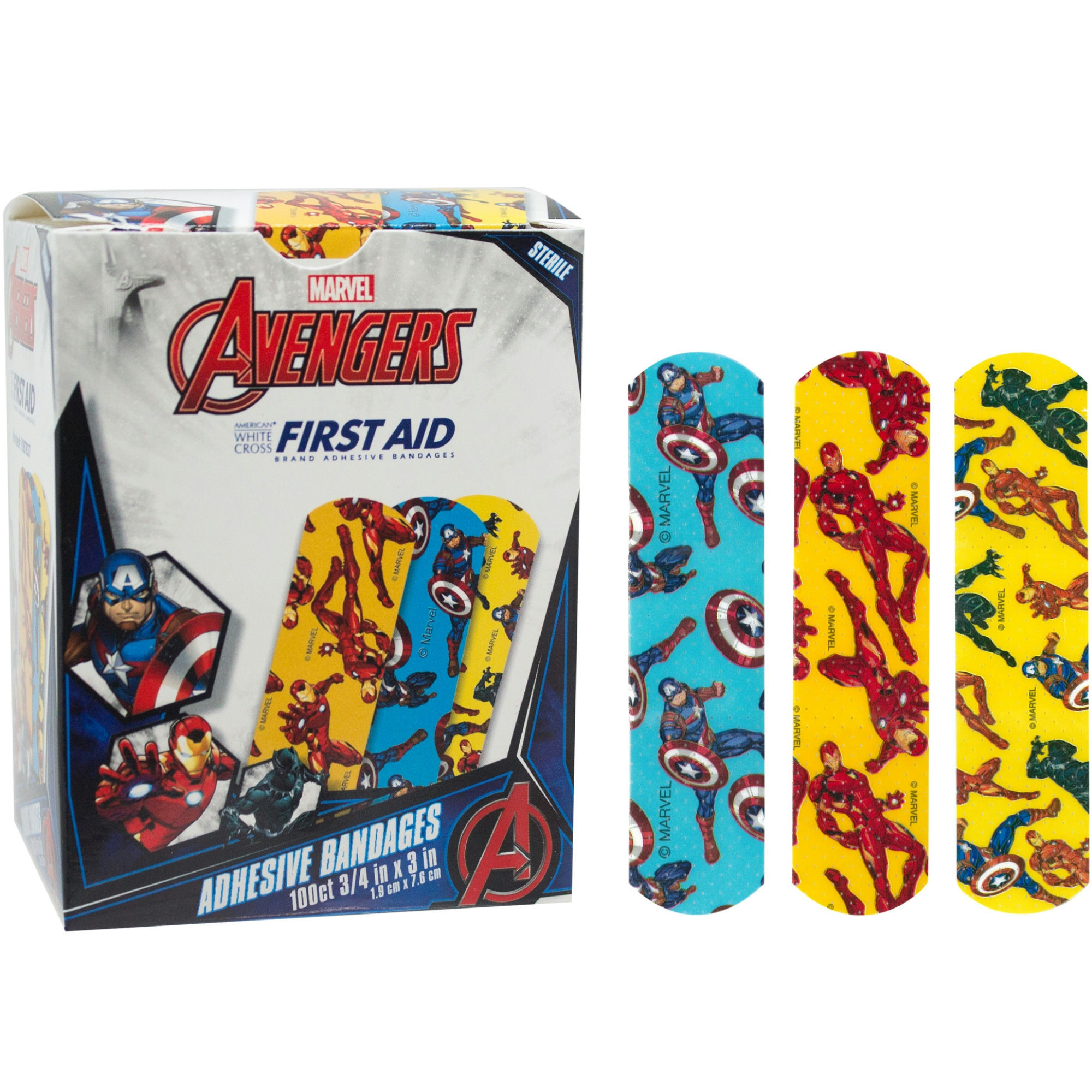 Dukal Stat Adhesive Bandage Strip for Kids, Avengers