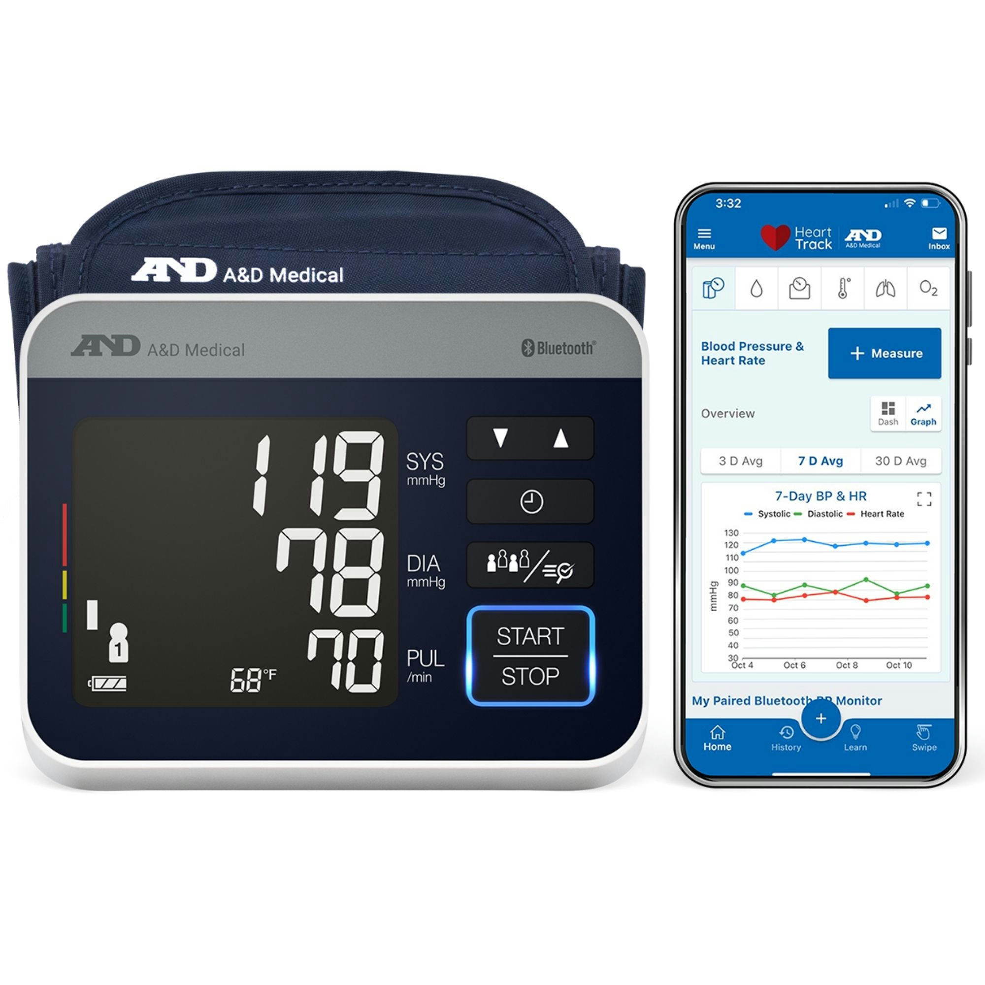 A&D Medical Precision Check Pro Premium Upper Arm Blood Pressure Monitor