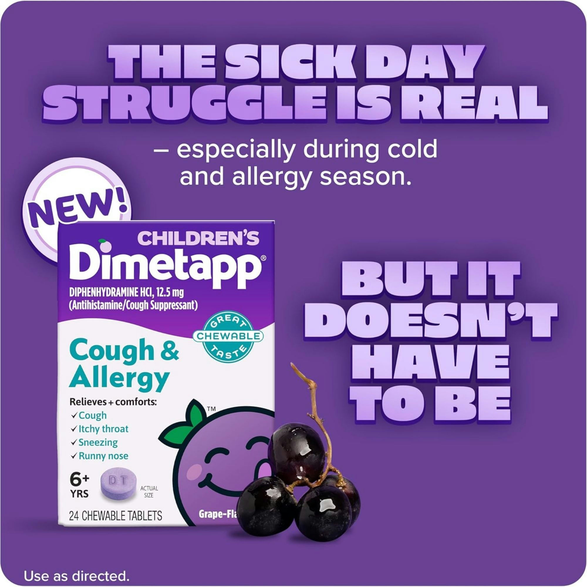 Dimetapp Children's Cough & Allergy Chewable Tablets