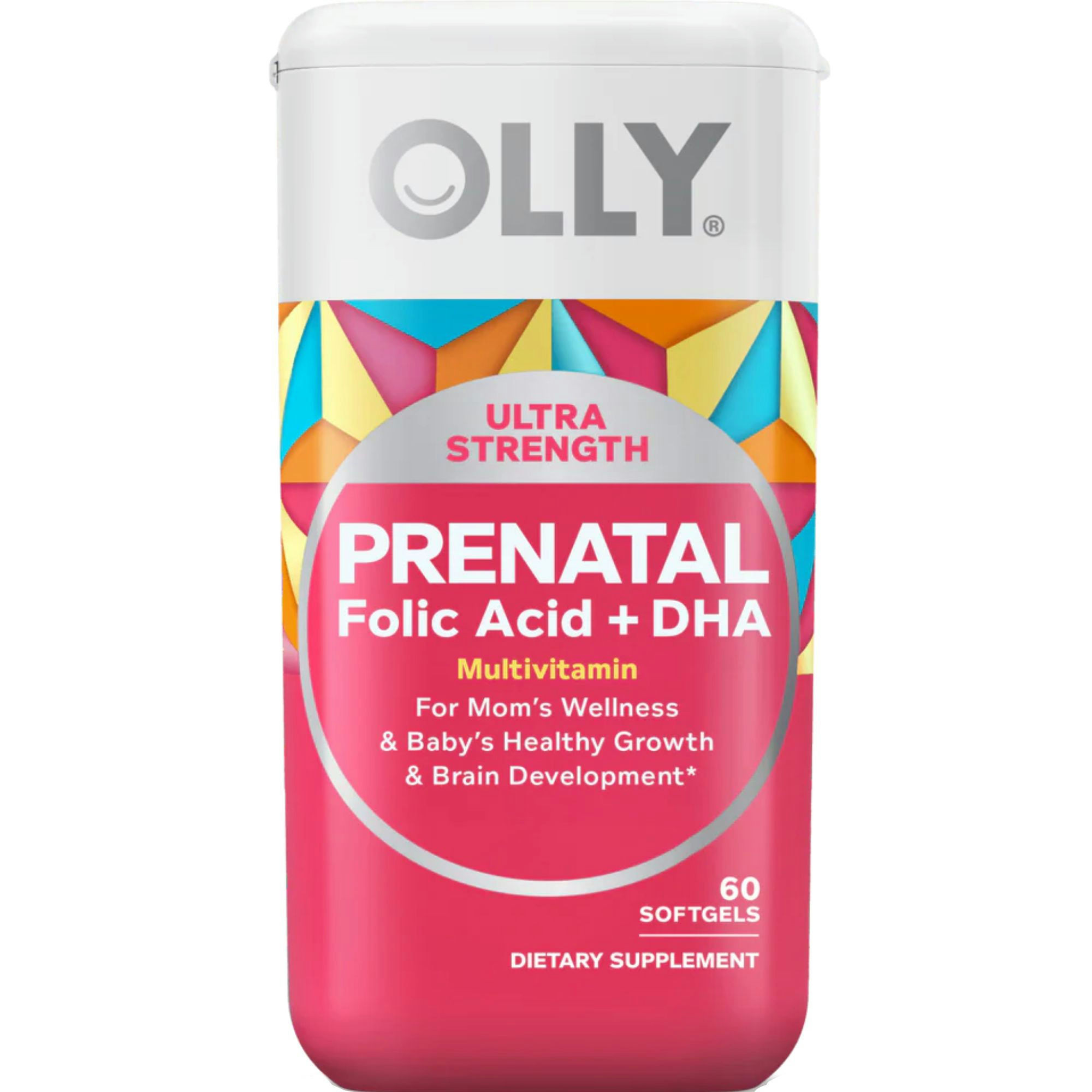 OLLY Ultra Strength Prenatal Folic Acid + DHA Multivitamin