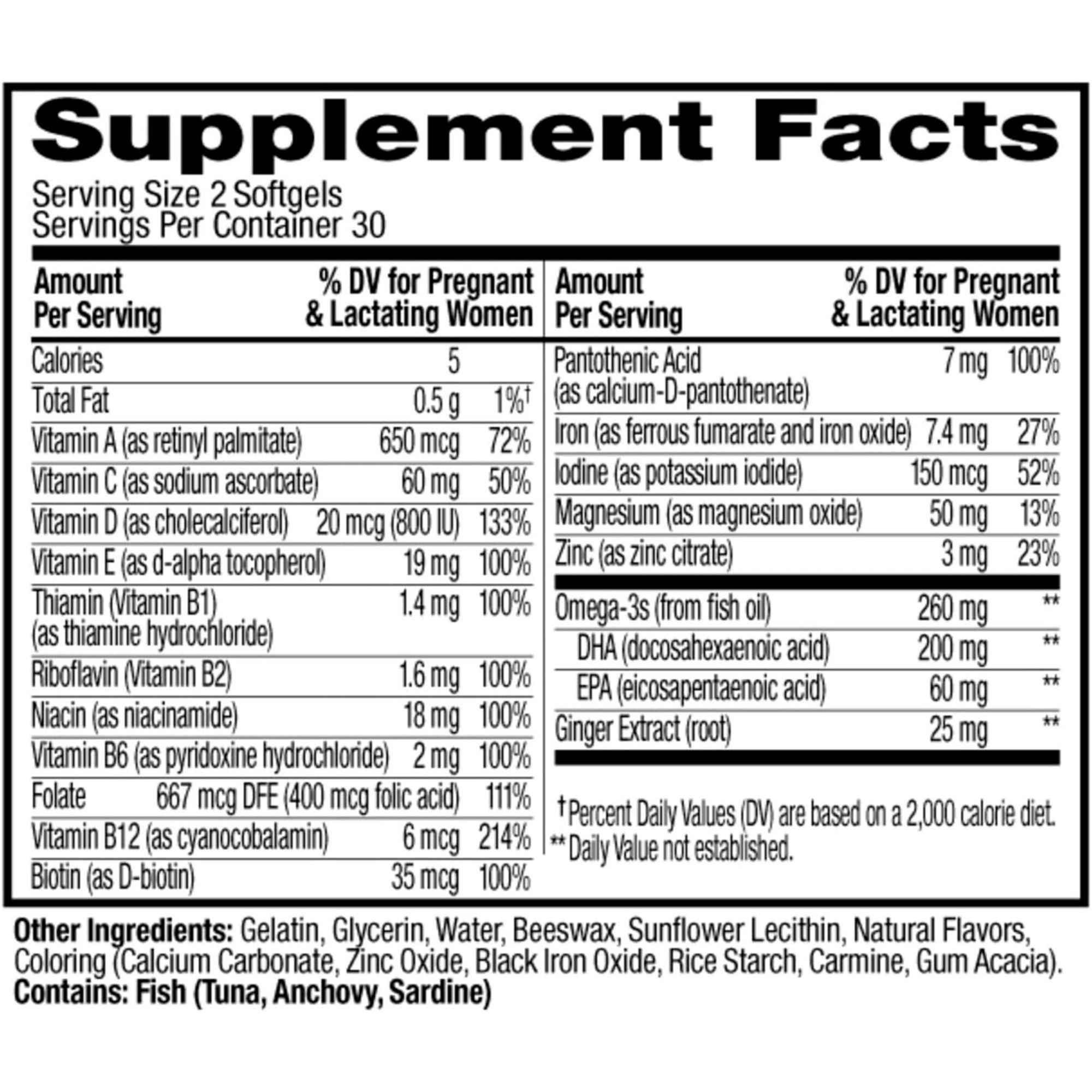 OLLY Ultra Strength Prenatal Folic Acid + DHA Multivitamin