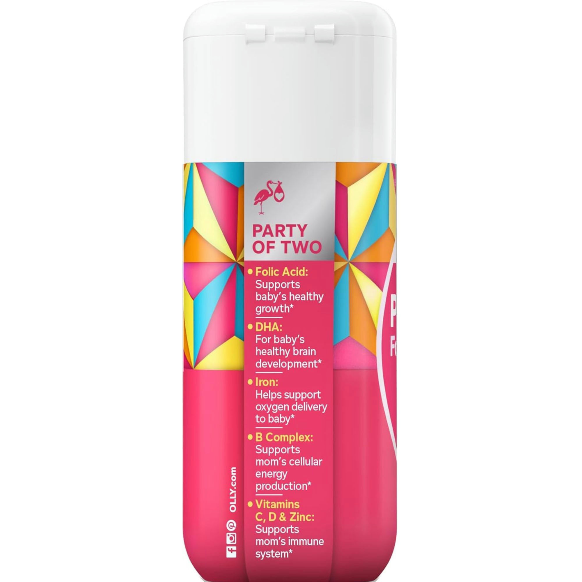 OLLY Ultra Strength Prenatal Folic Acid + DHA Multivitamin