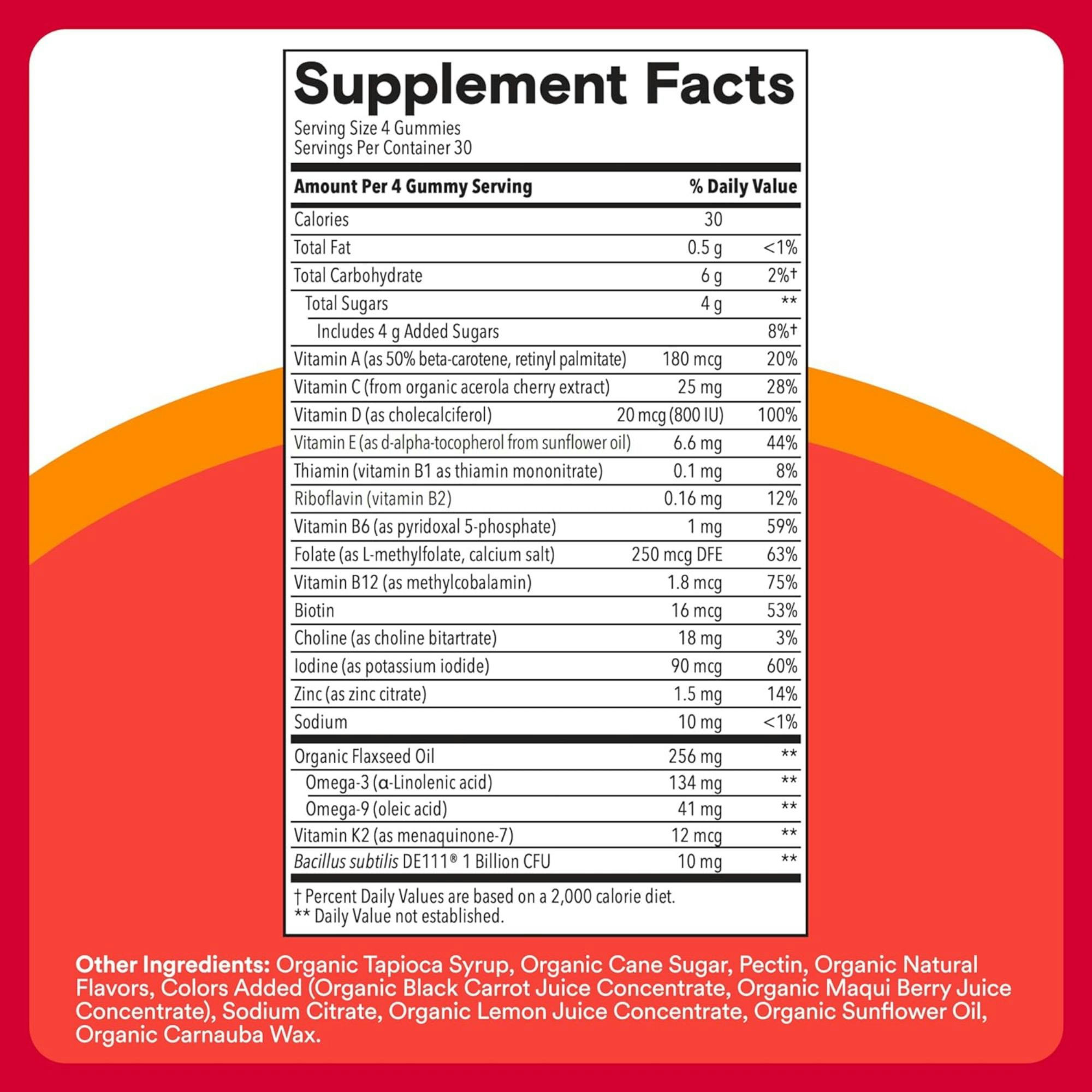 SmartyPants Kid's Organic Multi & Probiotics Multivitamin Gummies