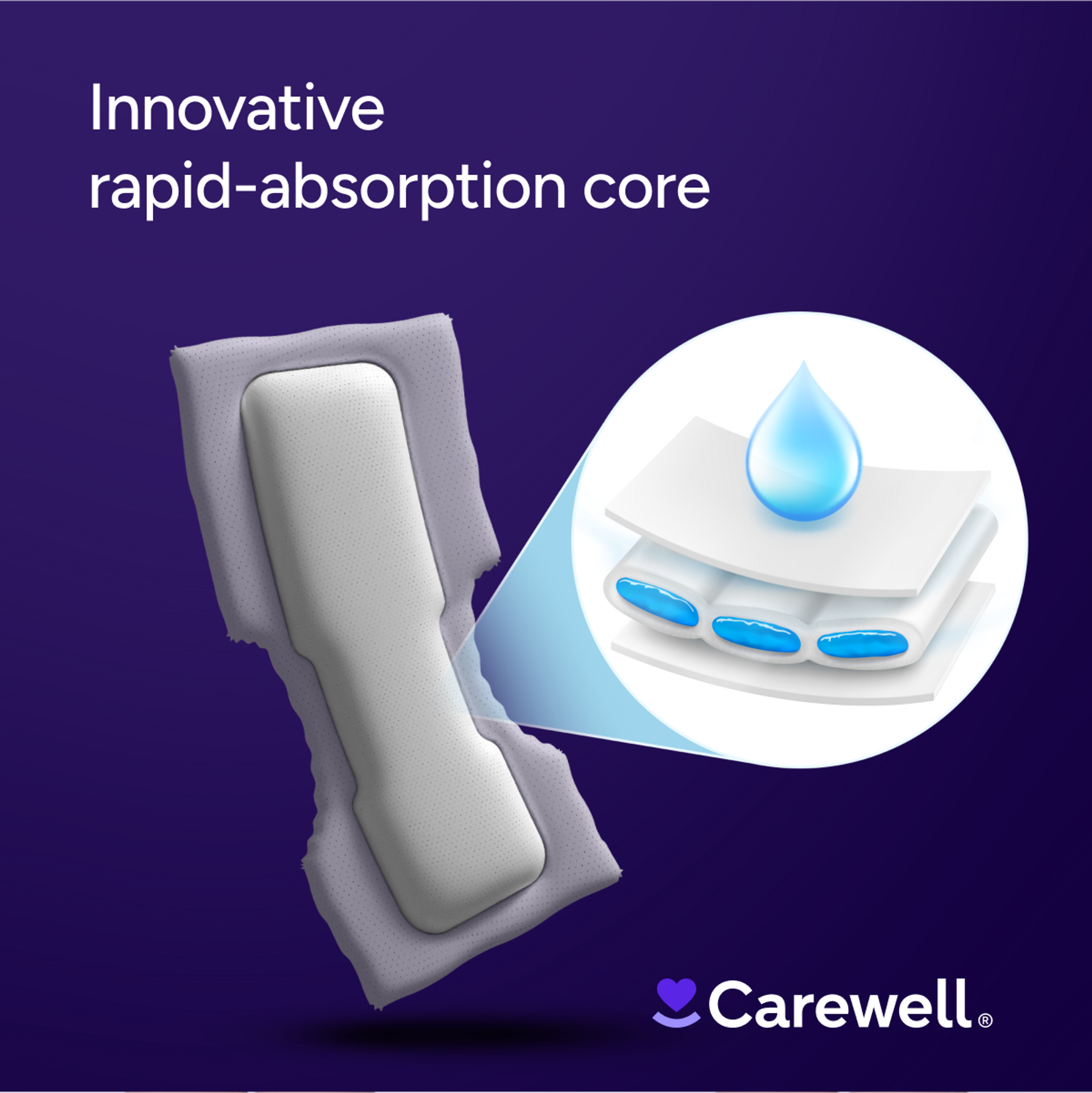 Carewell Overnight Incontinence Underwear, Leak Resistant