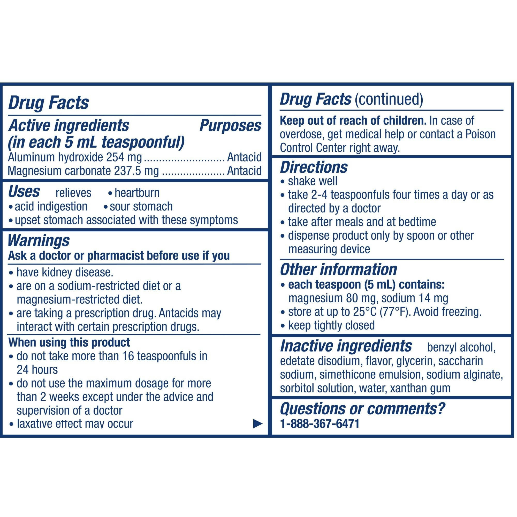 Gaviscon Extra Strength Liquid Antacid For Heartburn Relief