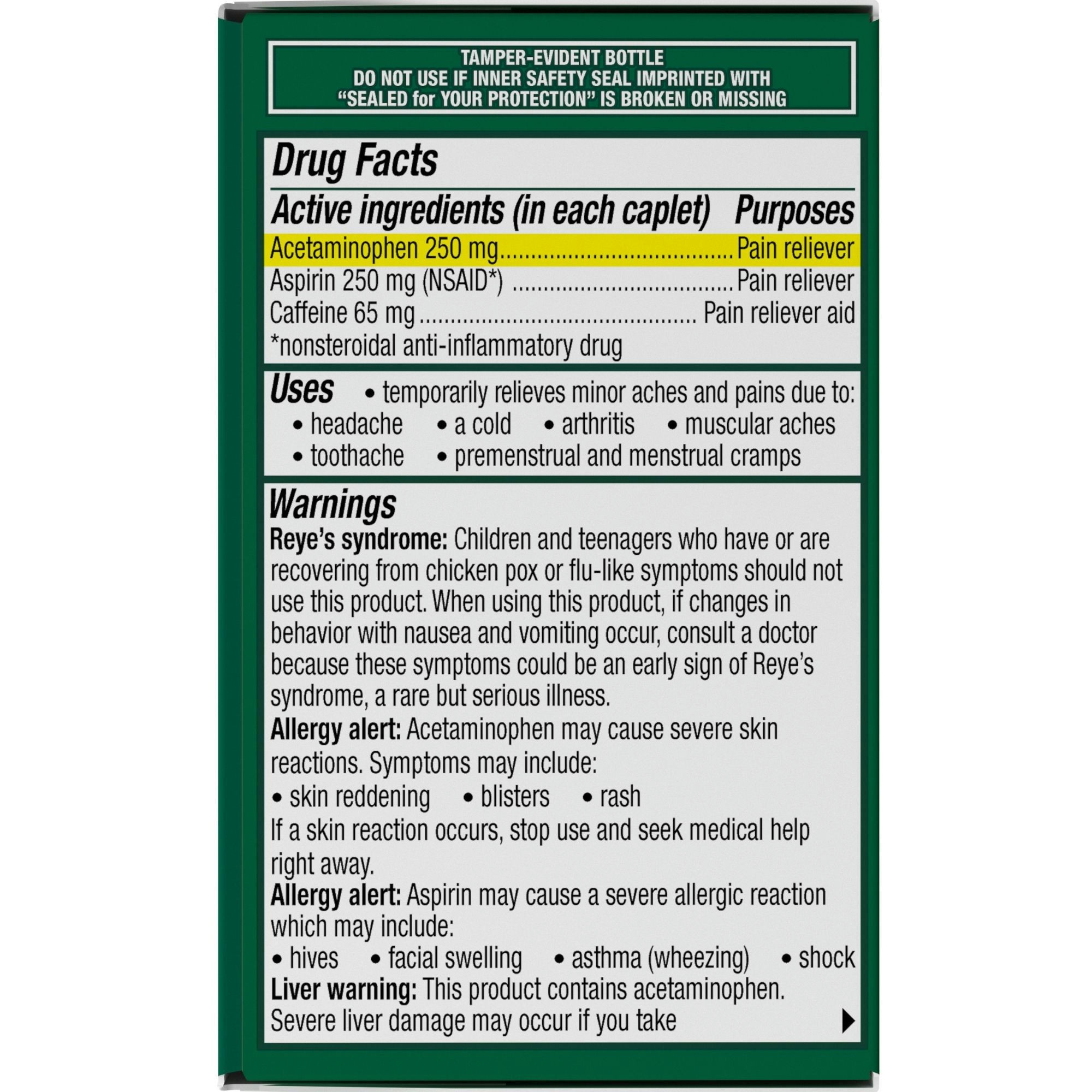 Excedrin Extra Strength Headache Pain Relief