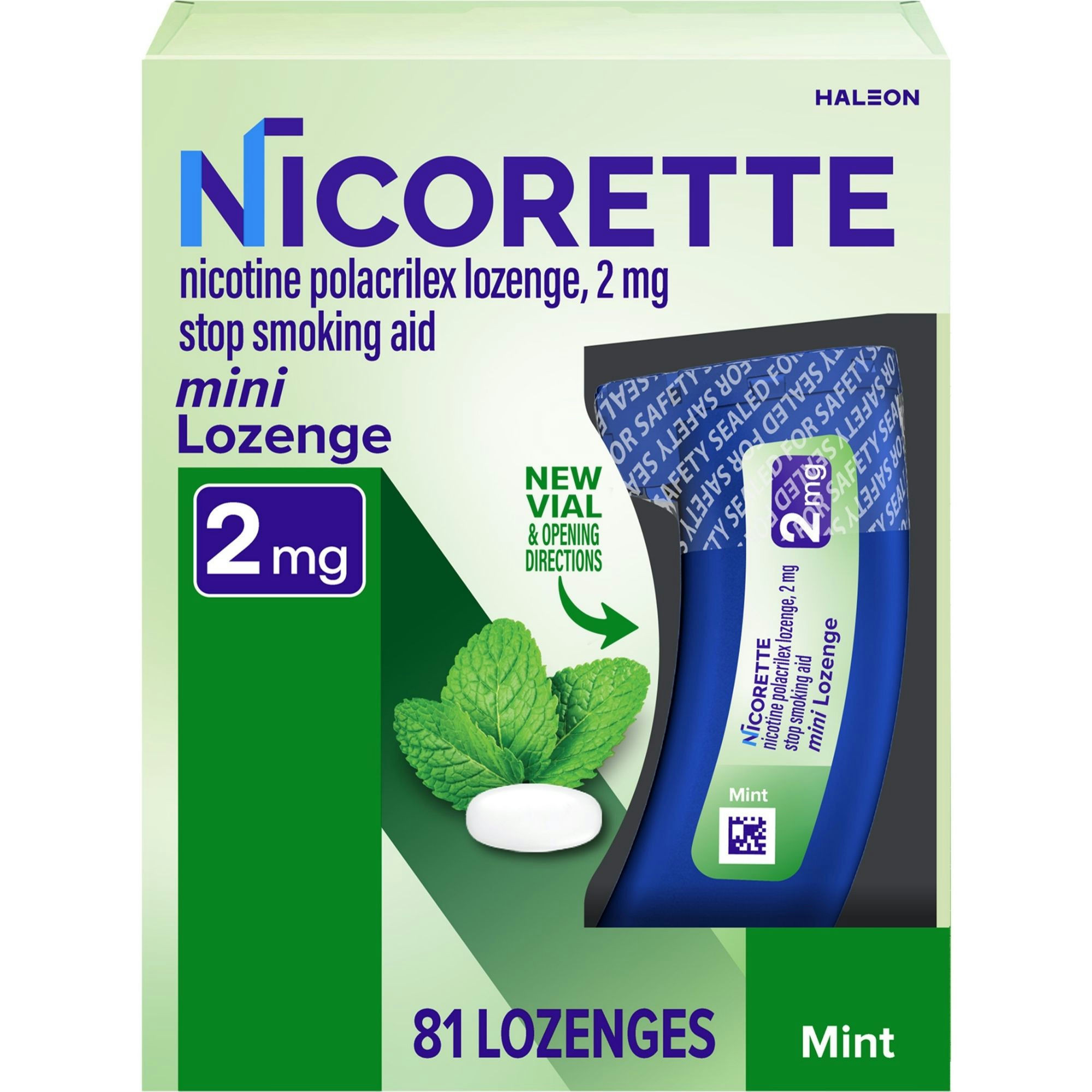Nicorette Mini Nicotine Lozenges to Help Quit Smoking, 2 mg