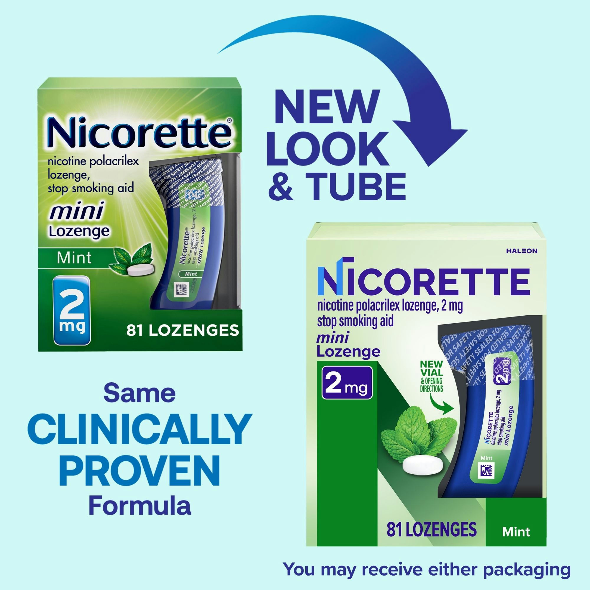Nicorette Mini Nicotine Lozenges to Help Quit Smoking, 2 mg