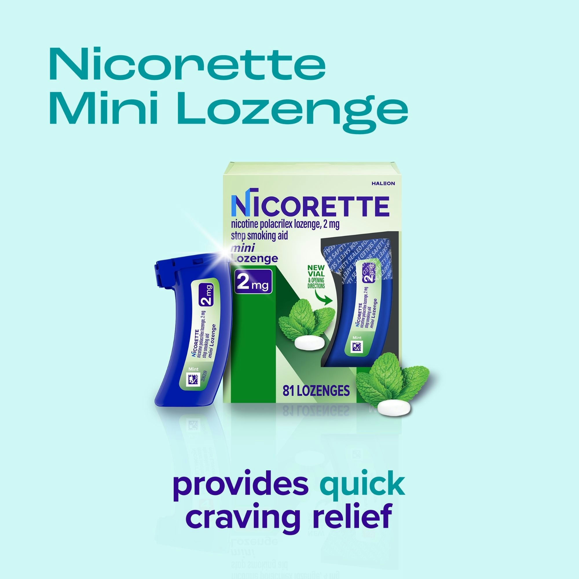 Nicorette Mini Nicotine Lozenges to Help Quit Smoking, 2 mg