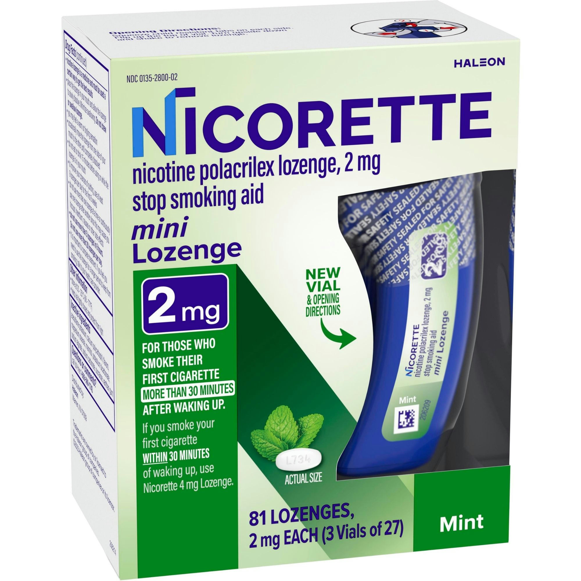 Nicorette Mini Nicotine Lozenges to Help Quit Smoking, 2 mg