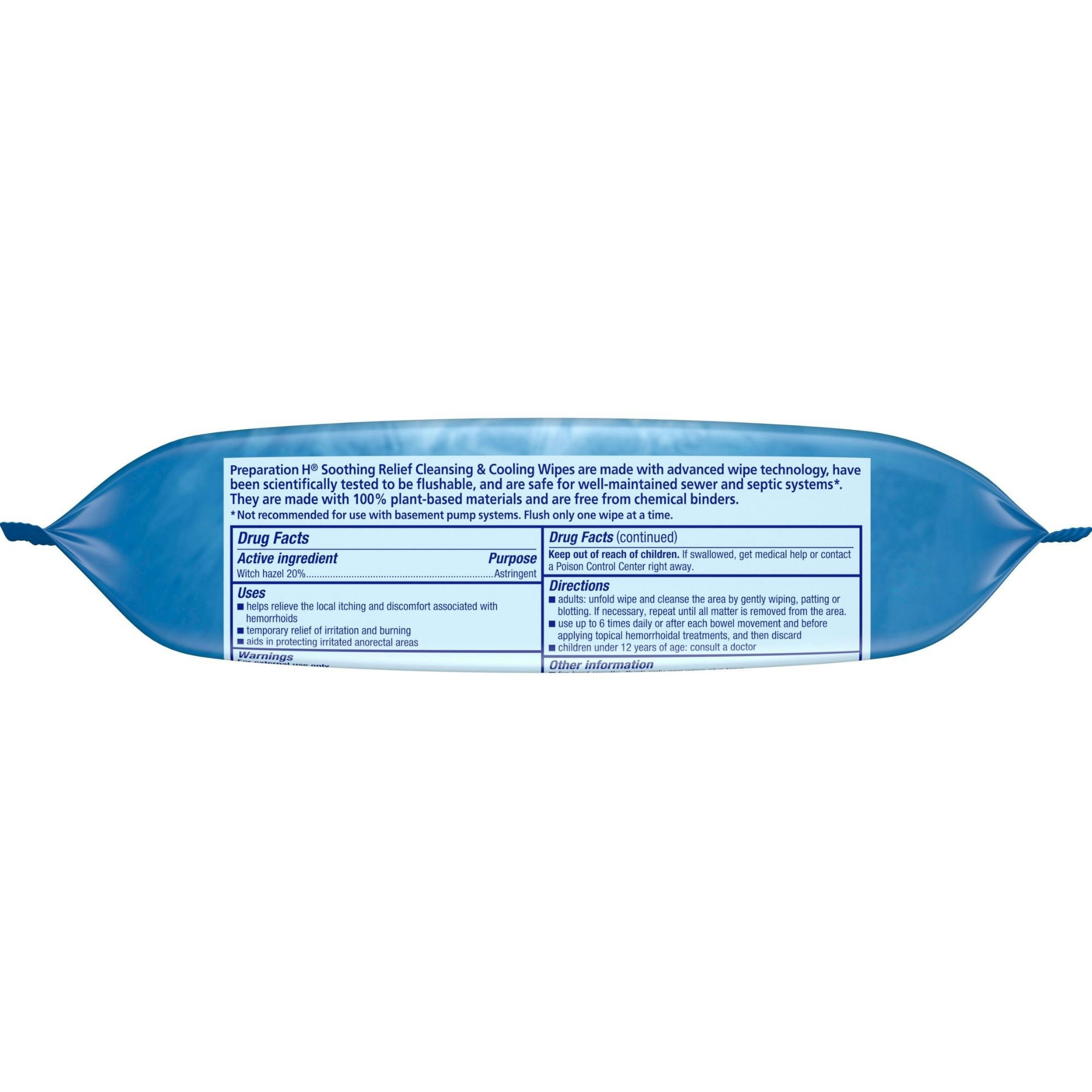 Preparation H Soothing Relief Cleansing & Cooling Wipes