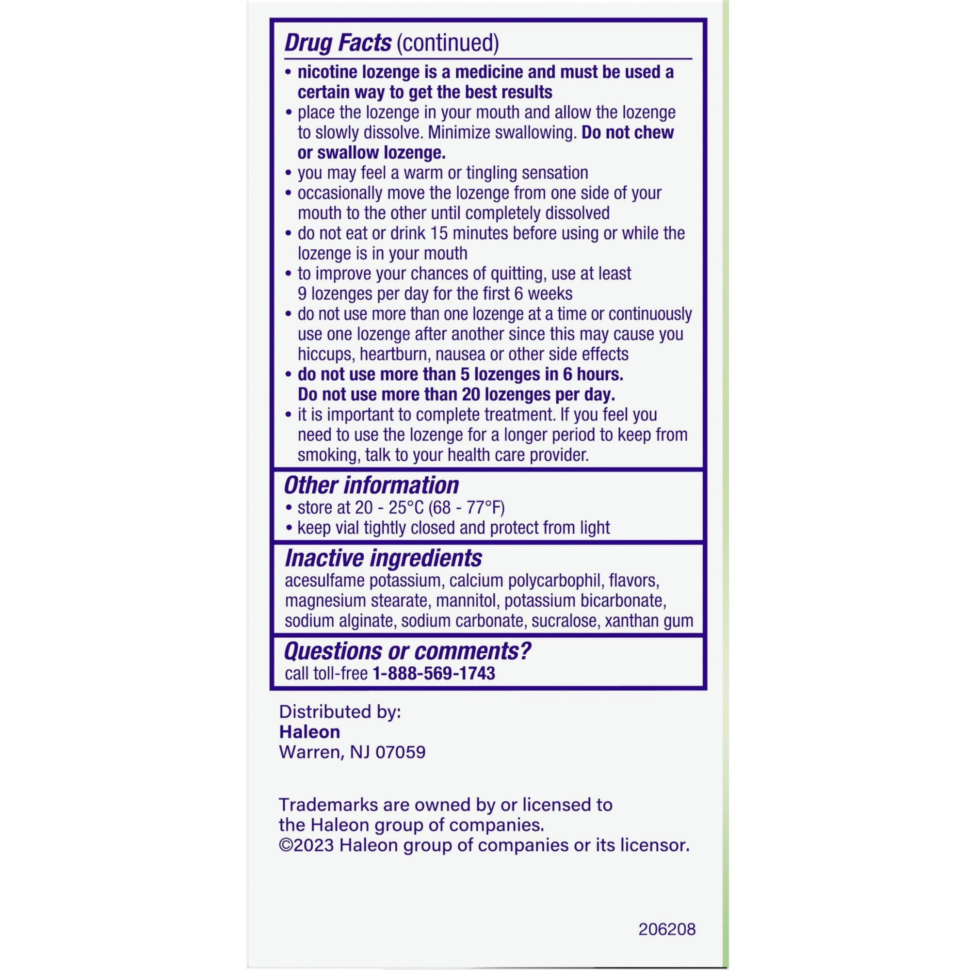 Nicorette Mini Nicotine Lozenges to Help Quit Smoking, 4 mg